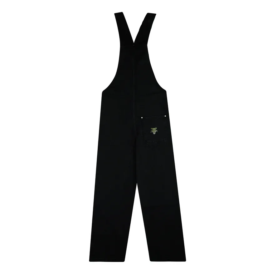 Doomsday Black Fat Bat Overall Demin Dungarees