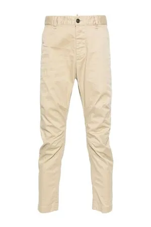 DSQUARED Abbigliamento,Pantaloni Pantaloni chino beige in cotone elasticizzato 