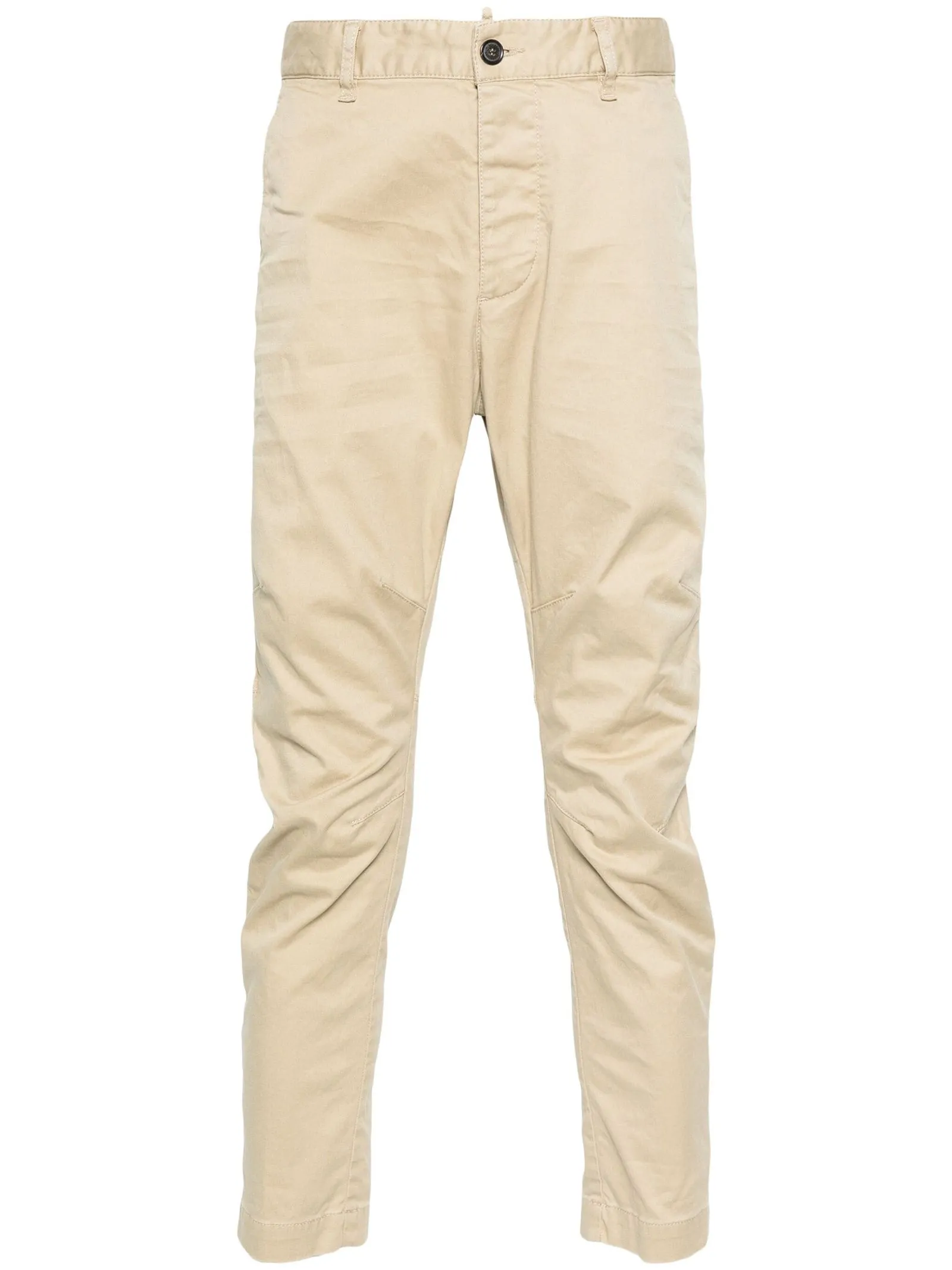 DSQUARED Abbigliamento,Pantaloni Pantaloni chino beige in cotone elasticizzato 