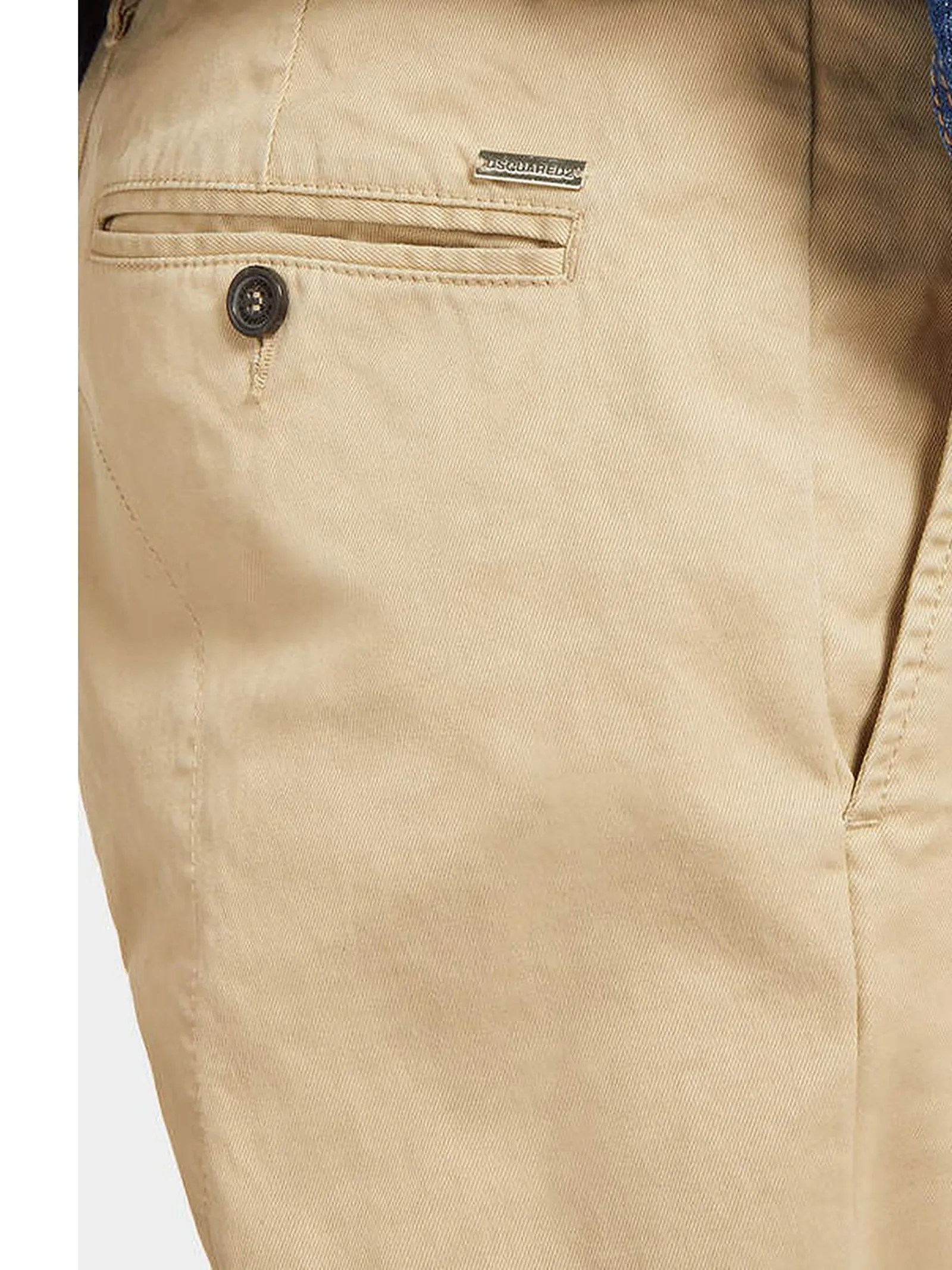 DSQUARED Abbigliamento,Pantaloni Pantaloni chino beige in cotone elasticizzato 