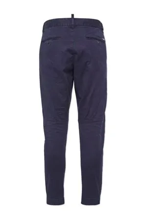 DSQUARED Abbigliamento,Pantaloni Pantaloni chino blu in cotone elasticizzato 
