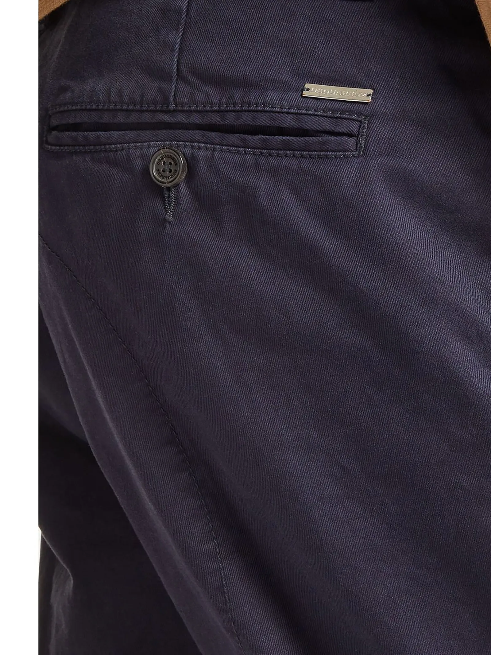 DSQUARED Abbigliamento,Pantaloni Pantaloni chino blu in cotone elasticizzato 