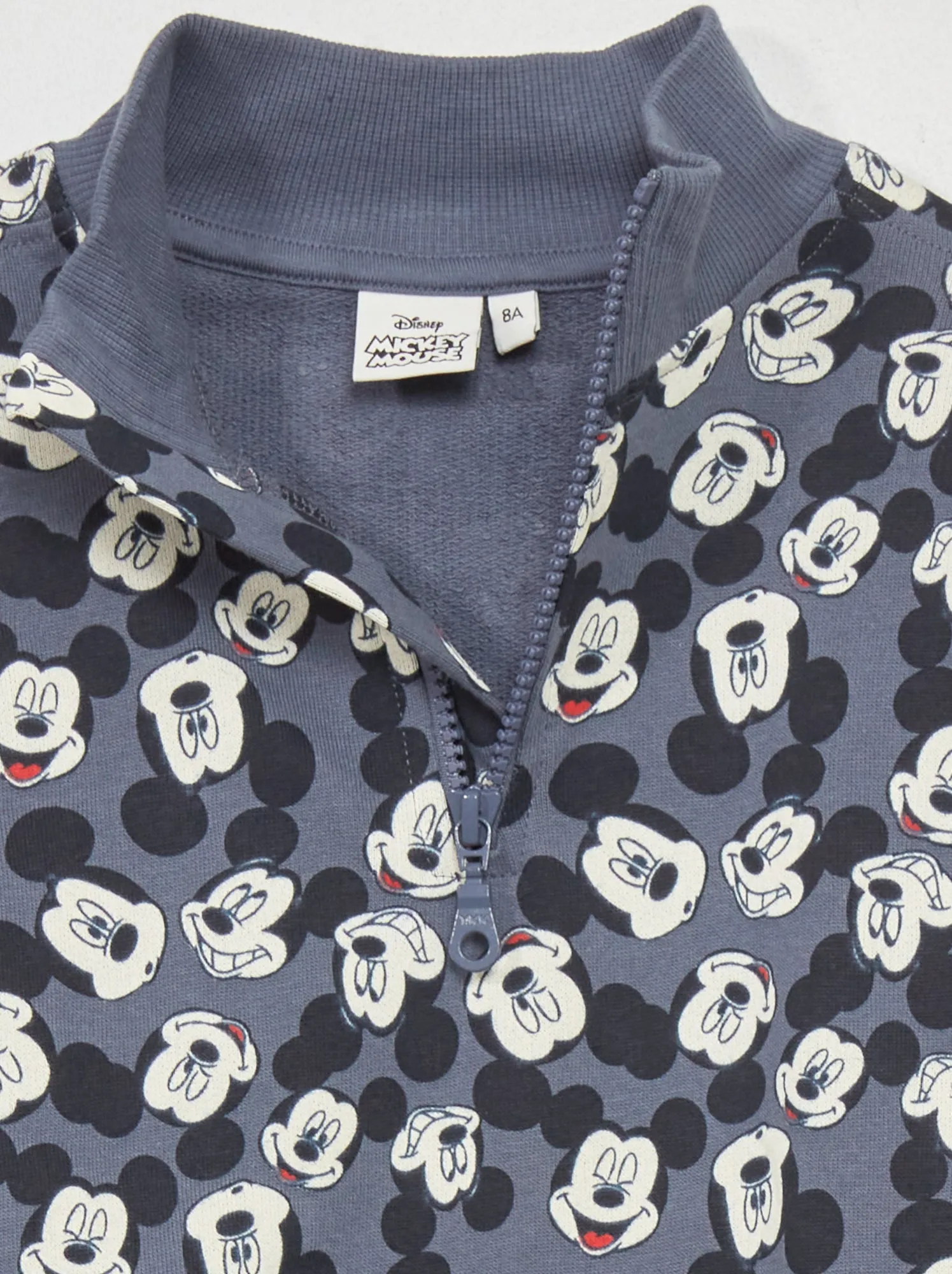 Felpa a collo alto con zip 'Topolino' 'Disney' - GRIGIO