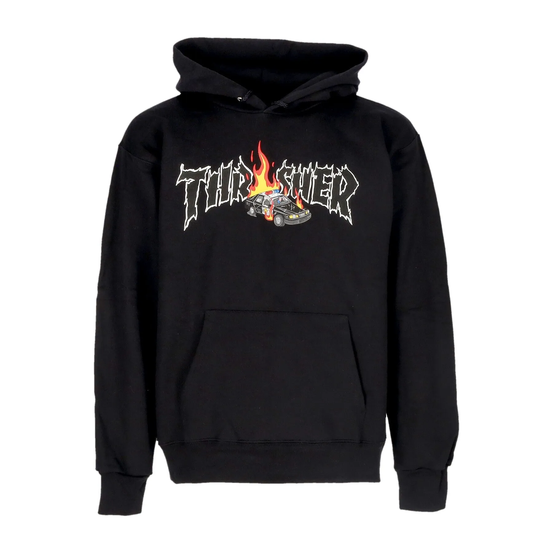Felpa Cappuccio Uomo Cop Car Hoodie Black