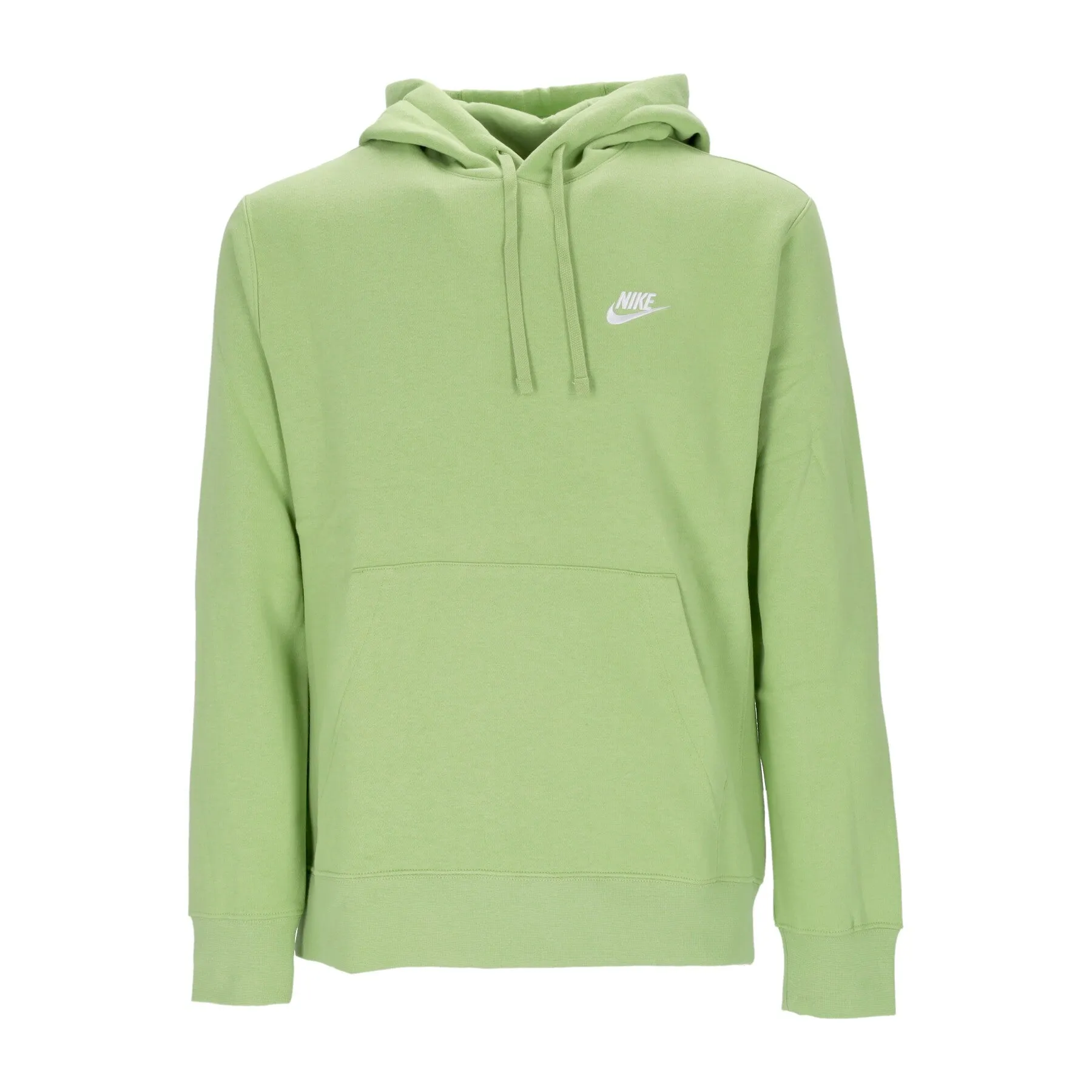 Felpa Cappuccio Uomo Sportswear Club Fleece Hoodie Vivid Green/vivid Green/white