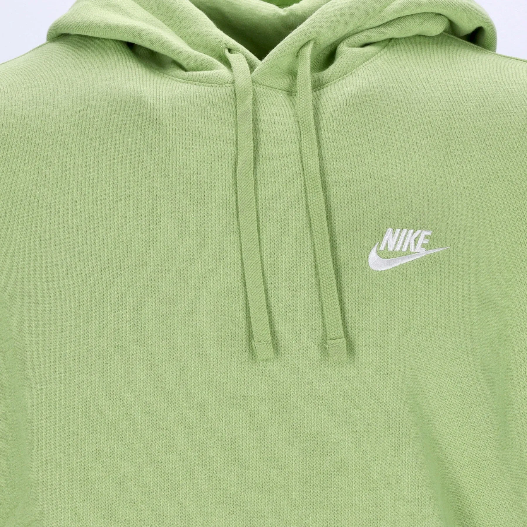 Felpa Cappuccio Uomo Sportswear Club Fleece Hoodie Vivid Green/vivid Green/white