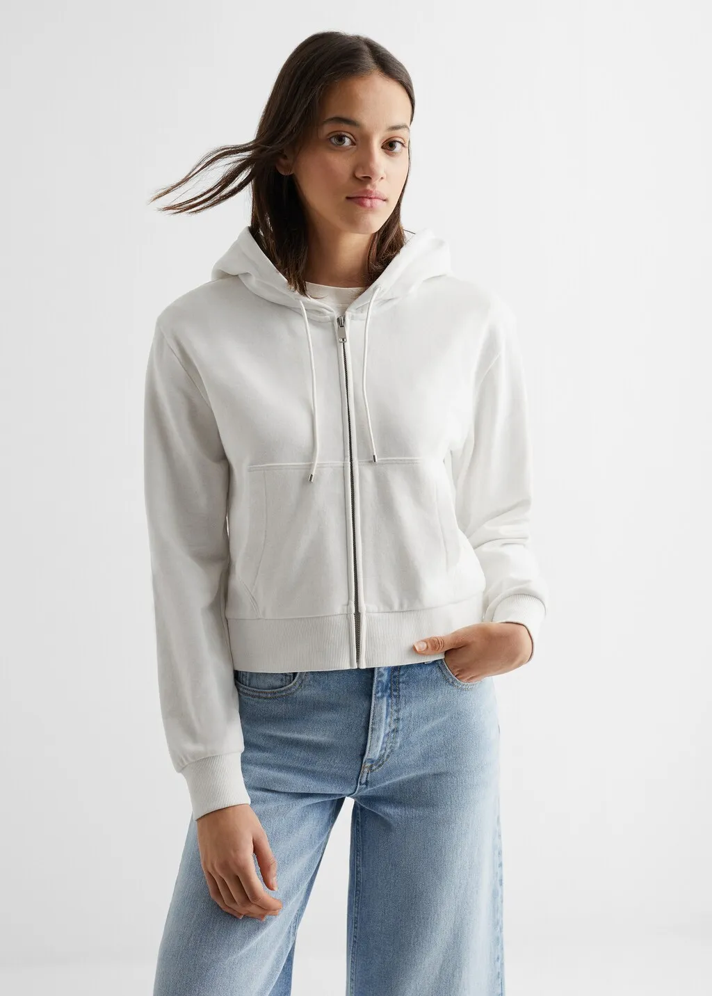 Felpa cappuccio zip
