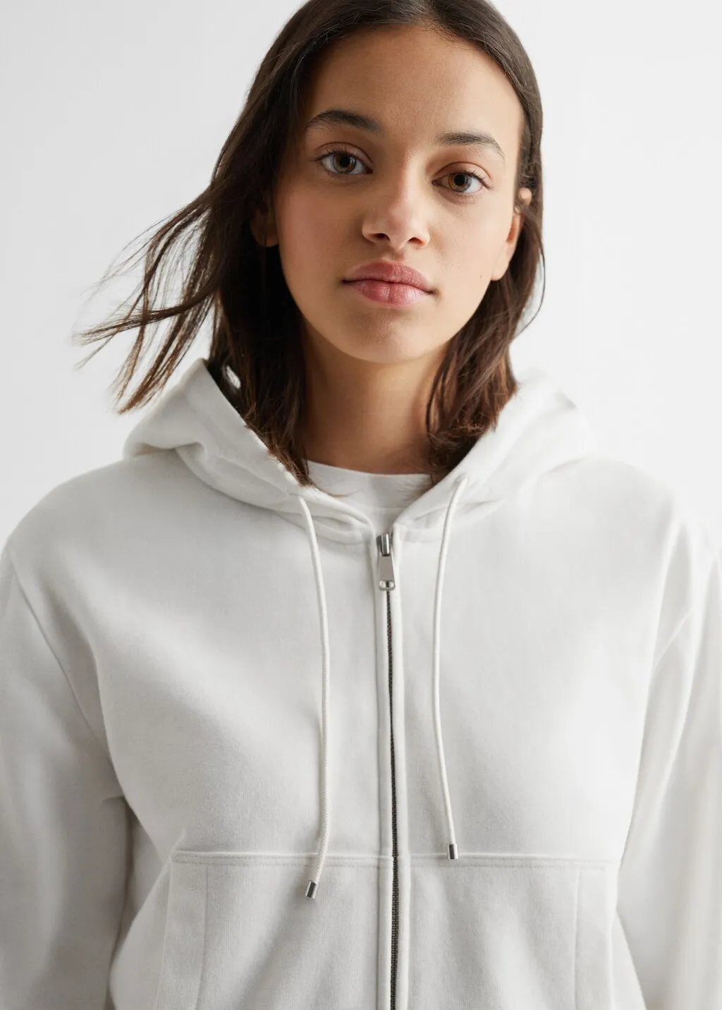 Felpa cappuccio zip