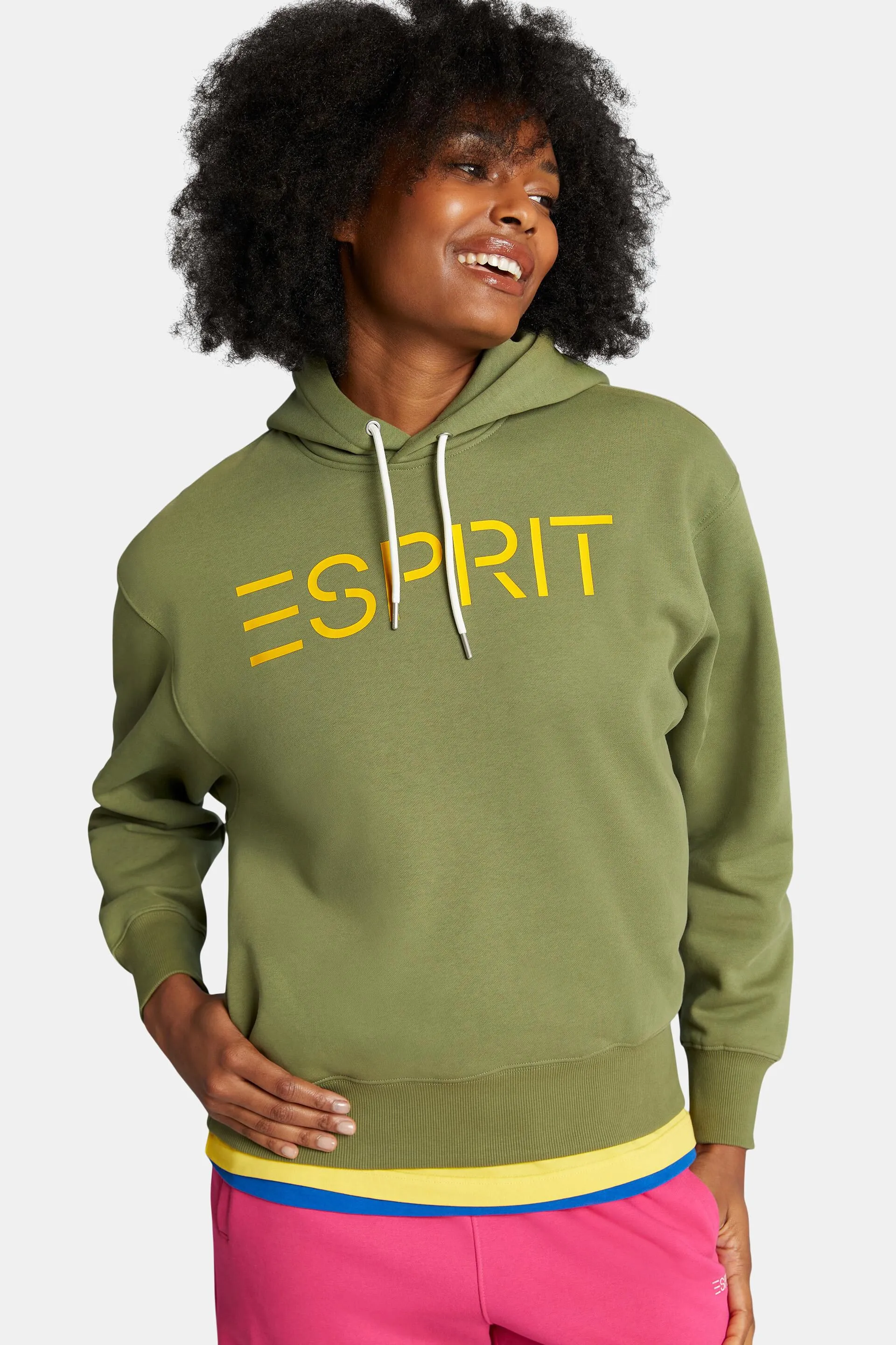 Felpa con cappuccio in pile con logo unisex
