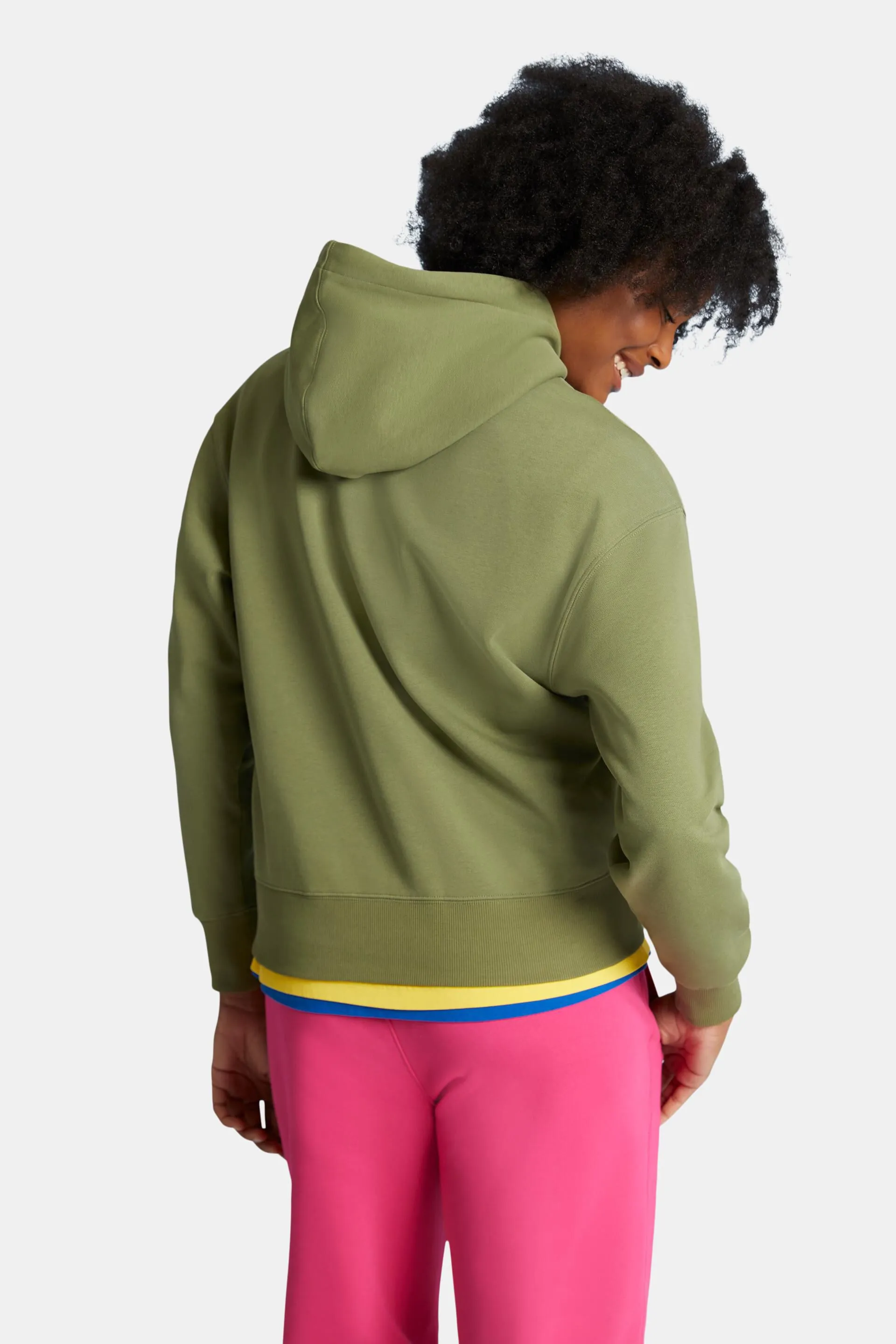 Felpa con cappuccio in pile con logo unisex