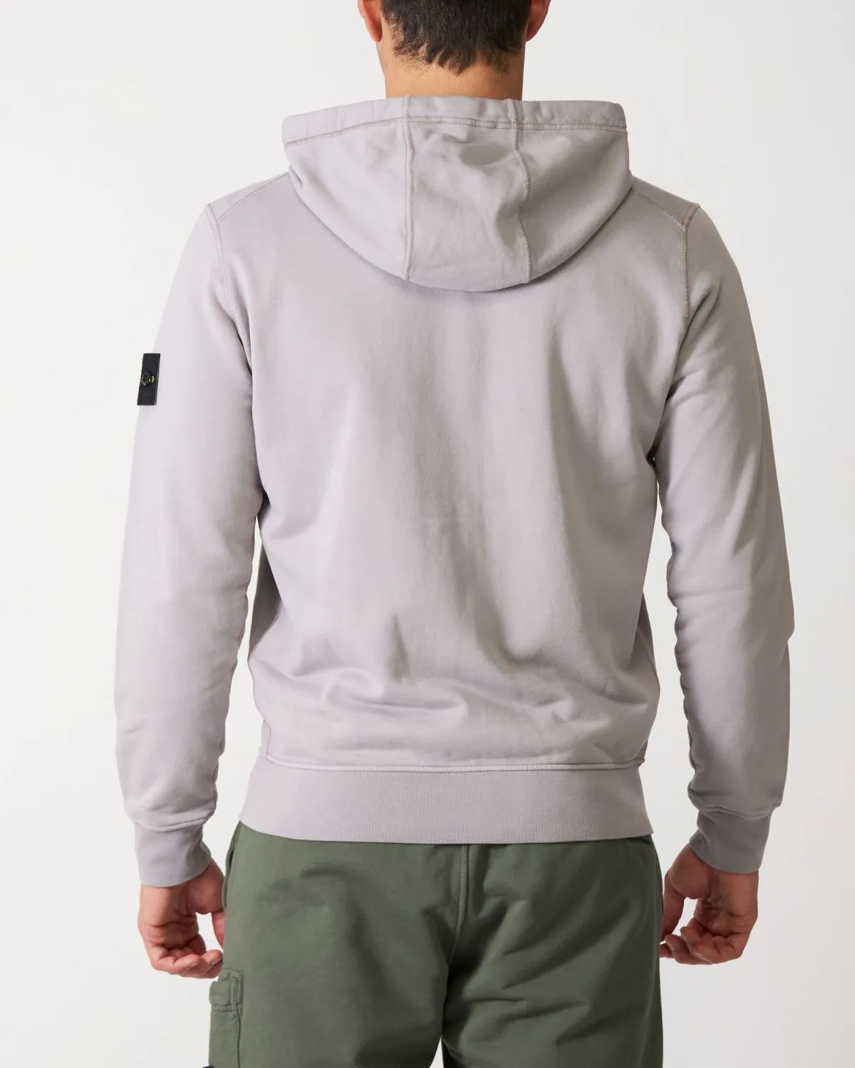 Felpa con zip e cappuccio grigio