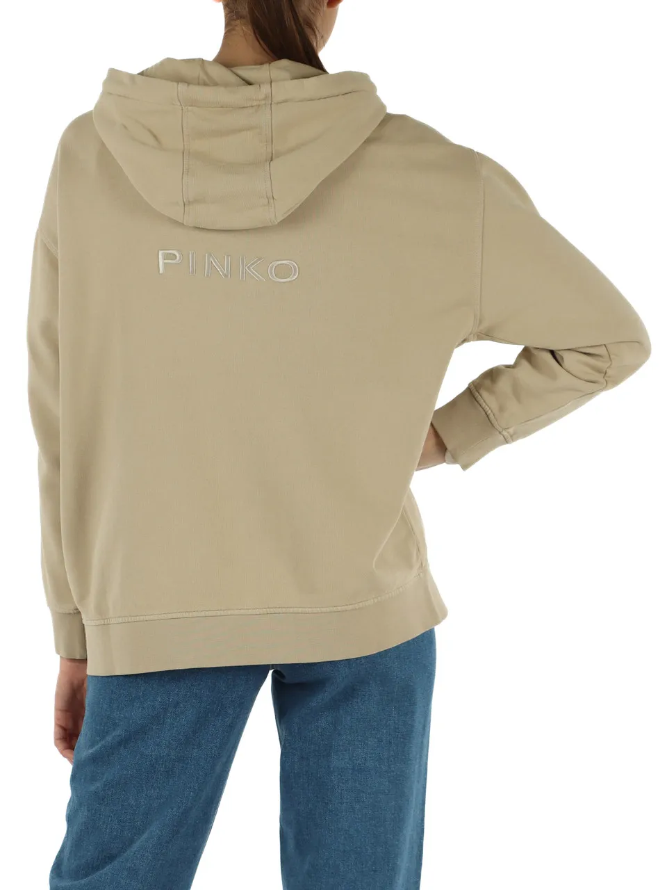 Felpa con zip in cotone garzato GREMITO