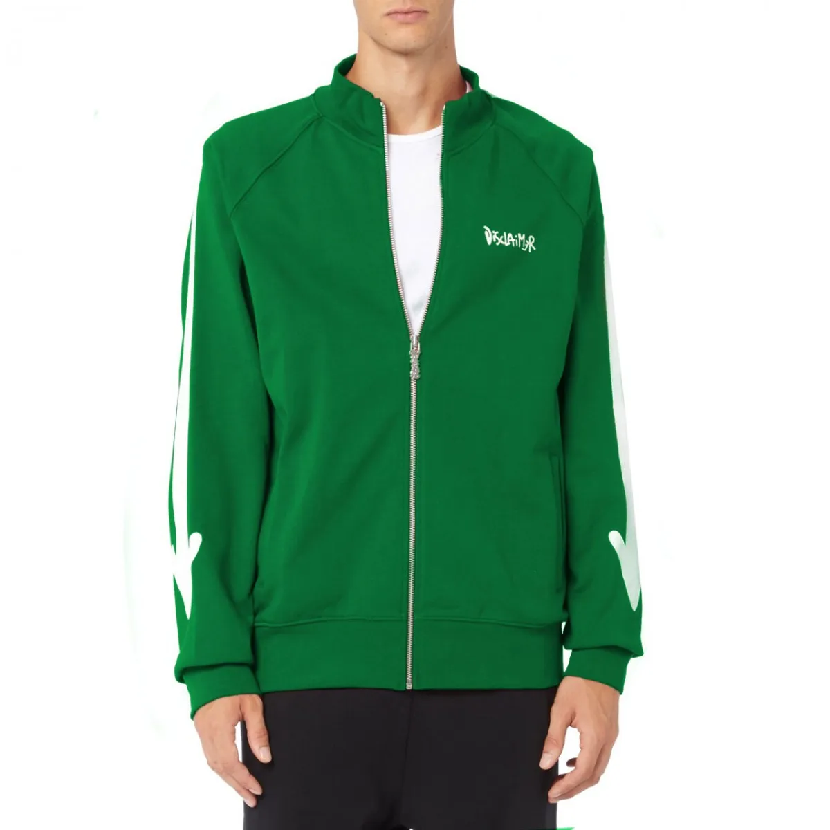 Felpa Full Zip Con Collo Alto