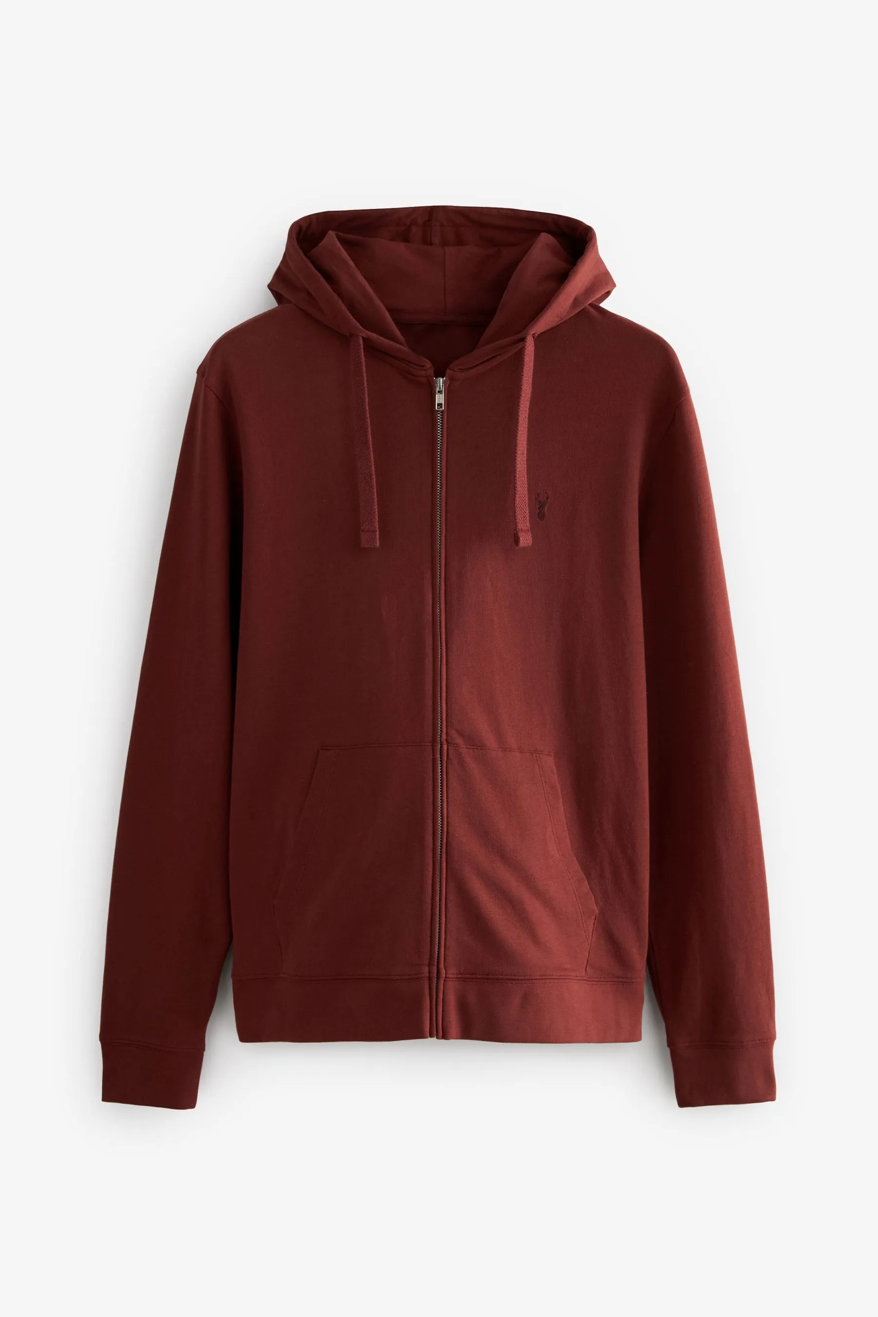 Felpa leggera con cappuccio e zip