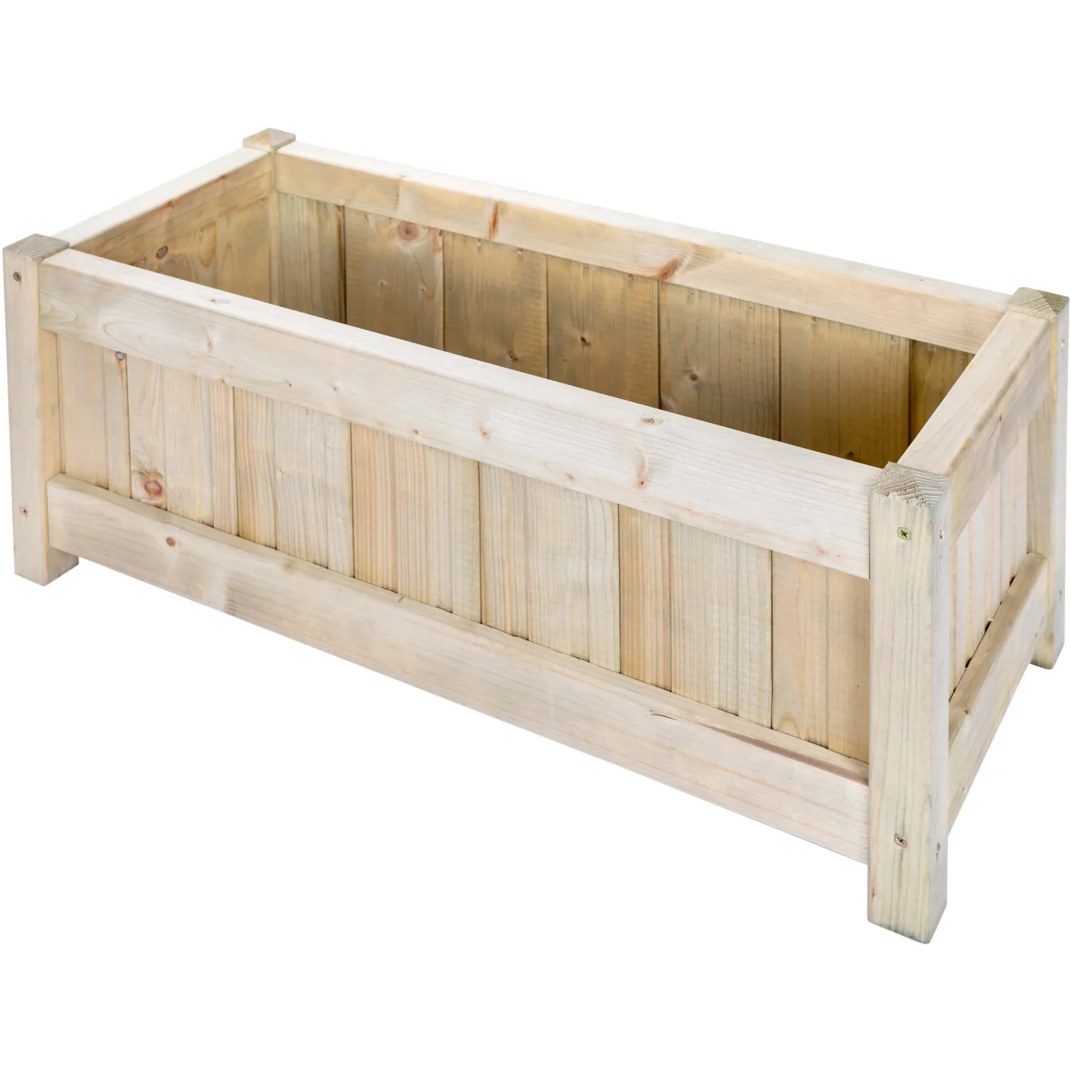 Fioriera da esterno Casual in legno naturale 80x36 cm