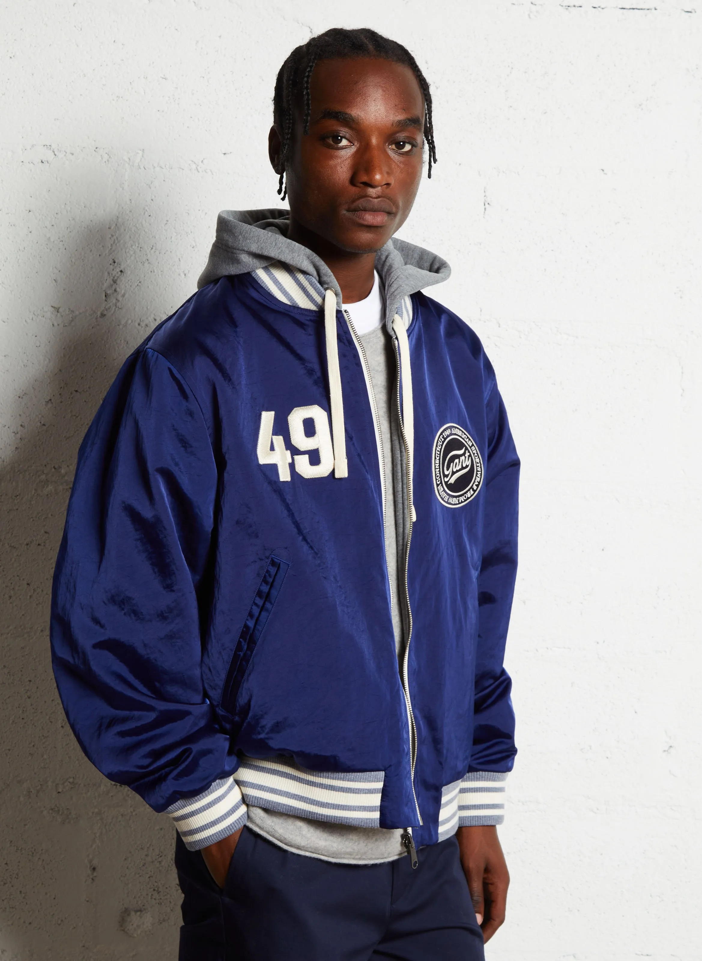  GANT   Giacca con cappuccio double face | Blu