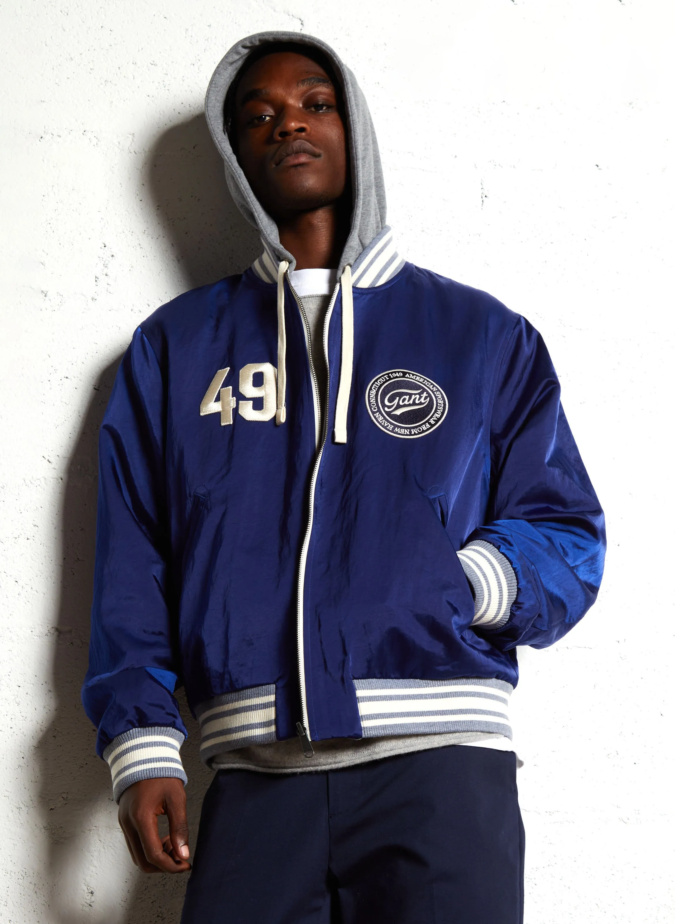  GANT   Giacca con cappuccio double face | Blu