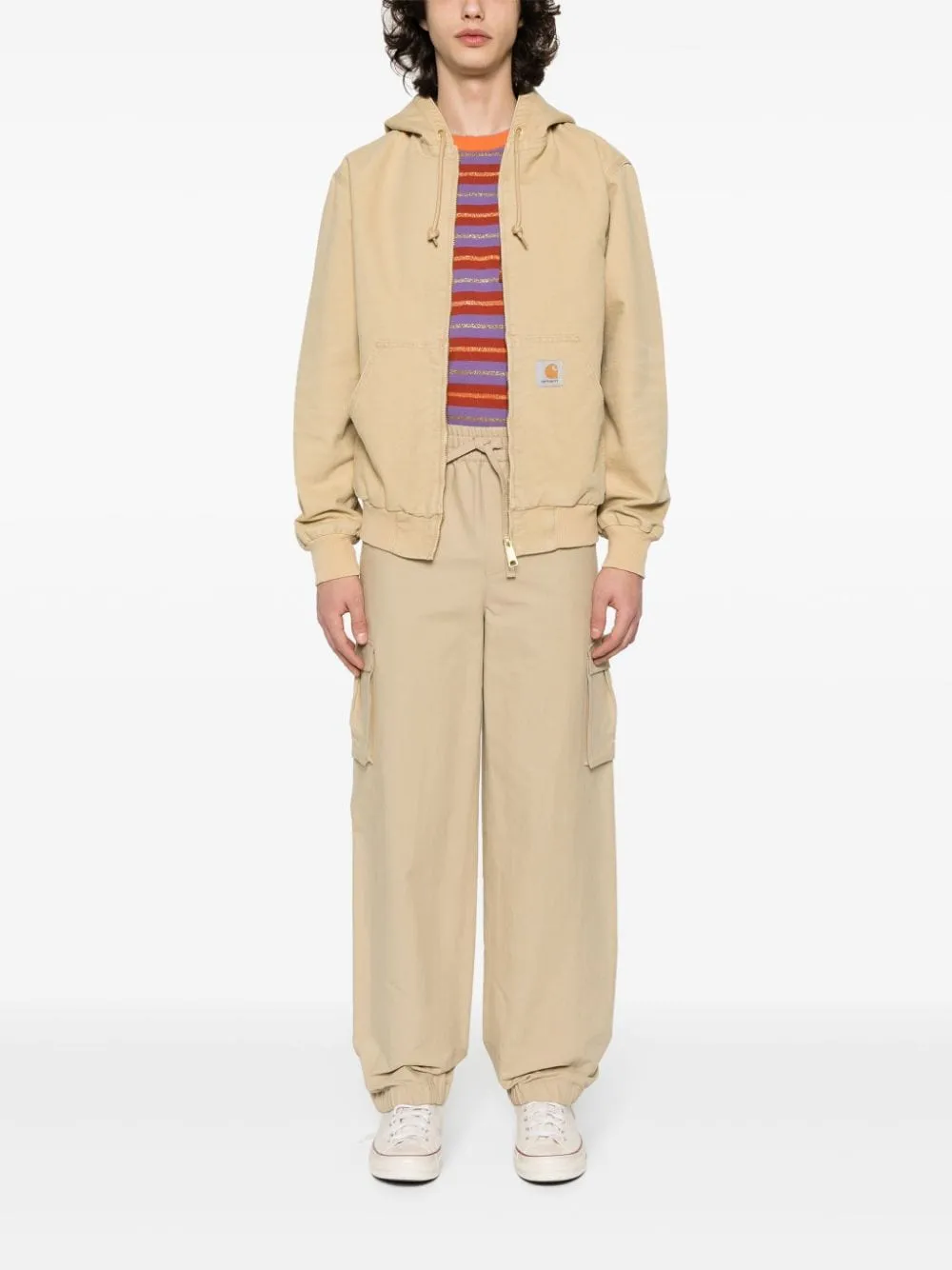 Giacca Active con cappuccio in beige - uomo