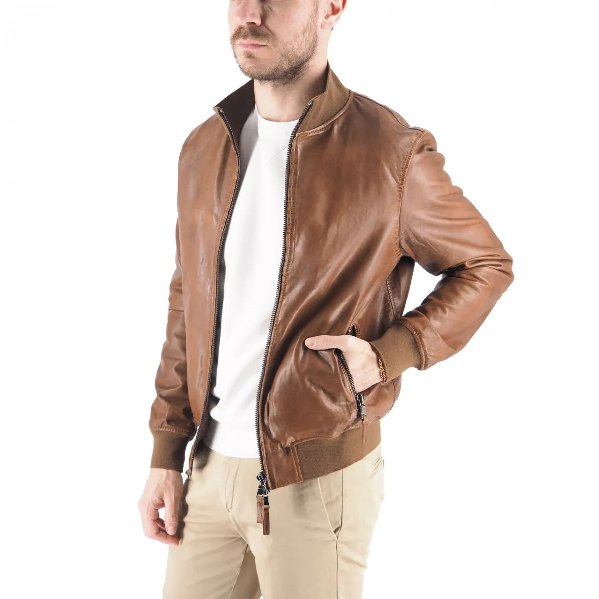 Giacca In Pelle Corta