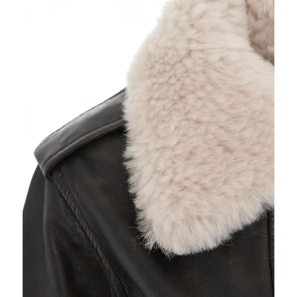 Giacca in pelle Morgan marrone