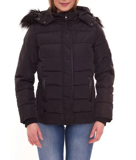 Giacca outdoor ALPENBLITZ, giacca invernale da donna imbottita con cappuccio staccabile e pelliccia sintetica staccabile individ