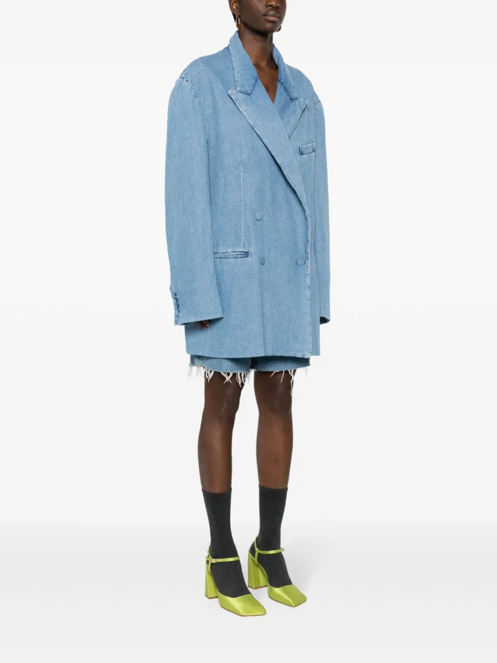 Giacca oversize in denim in blu - donna