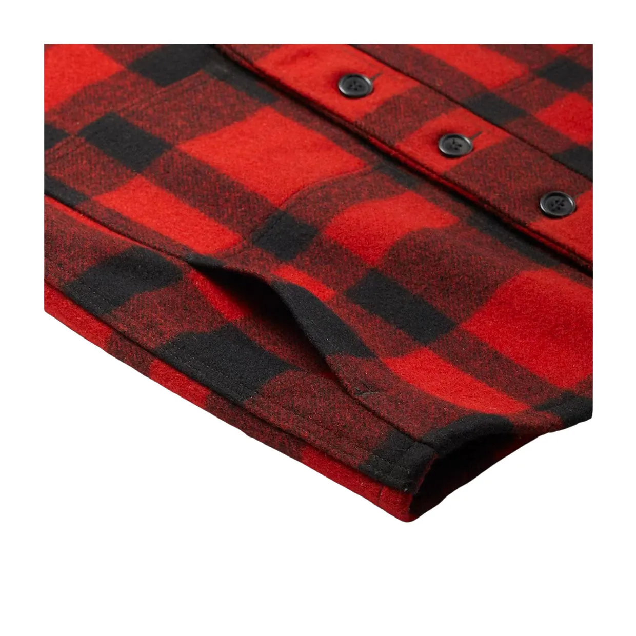 Gilet Uomo Filson Mackinaw Wool Vest Rosso / Nero