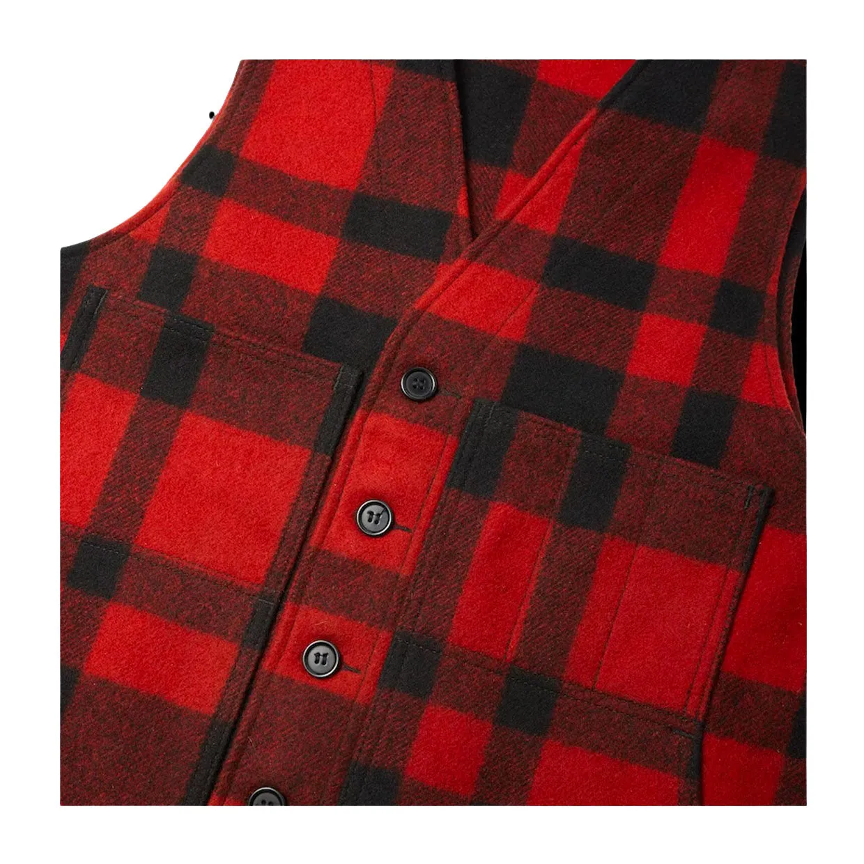 Gilet Uomo Filson Mackinaw Wool Vest Rosso / Nero
