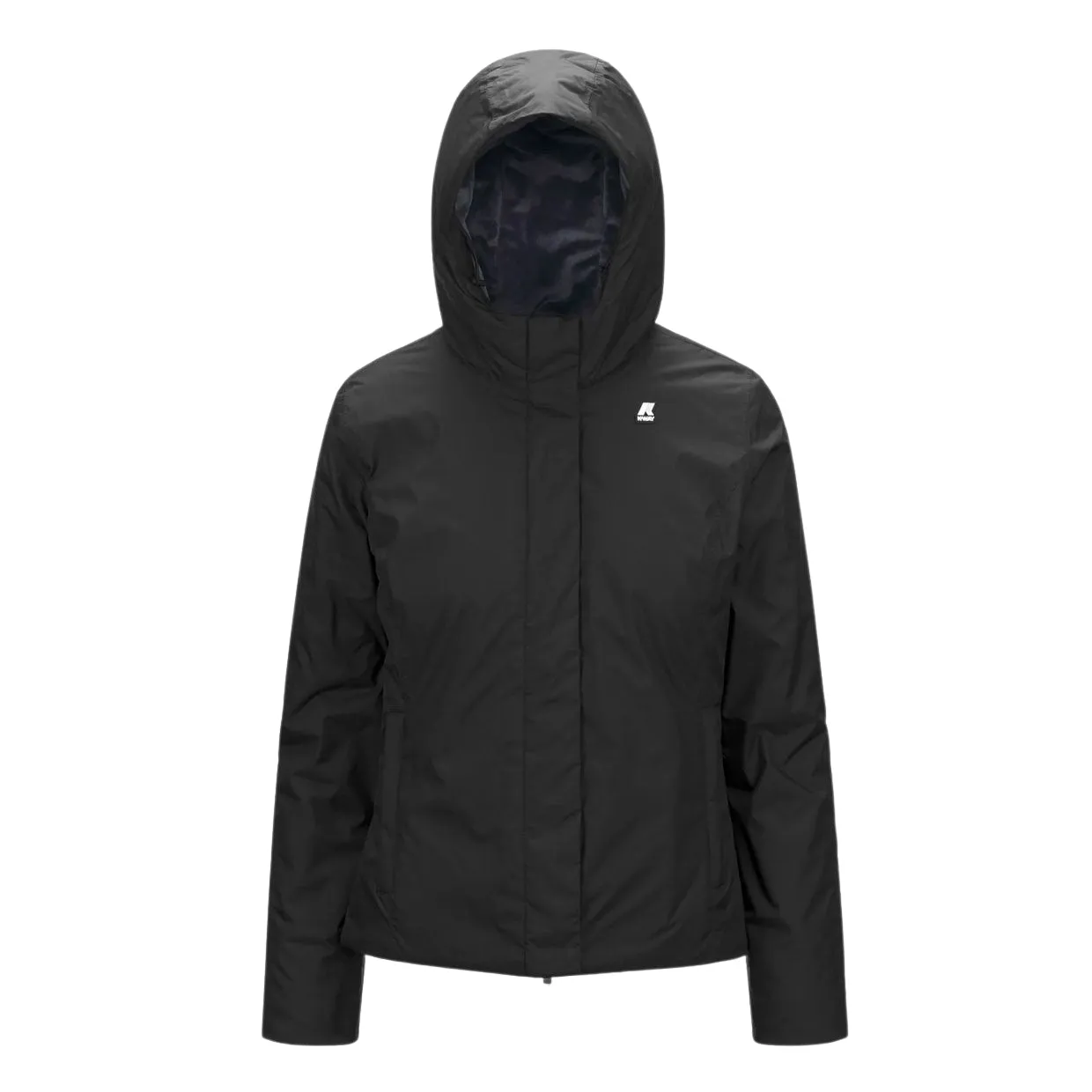 Giubbino Donna K-Way Lily Micro Ripstop Marmotta Nero / Blu