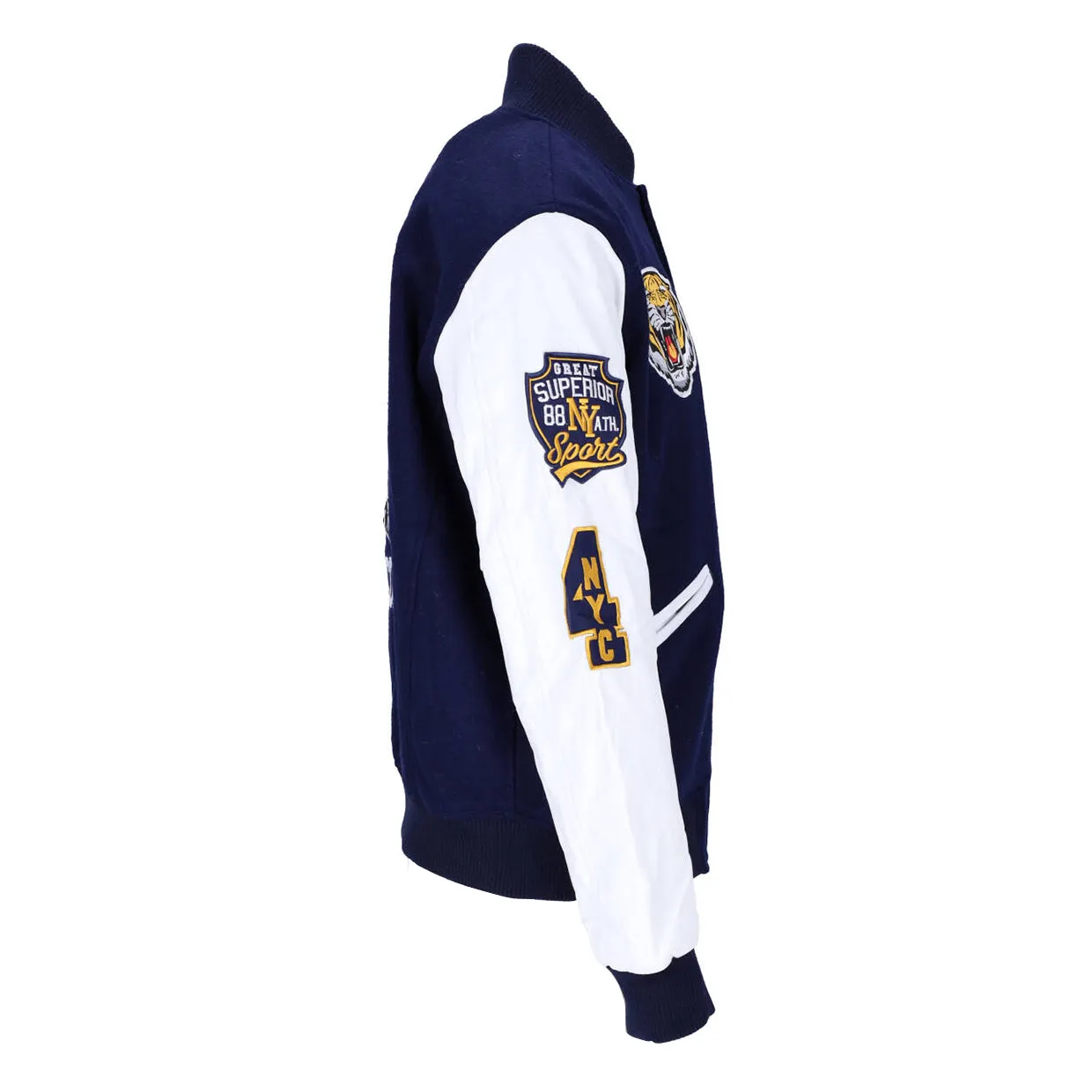 Giubbino Uomo American College Teddy Varsity Tiger Blu / Bianco