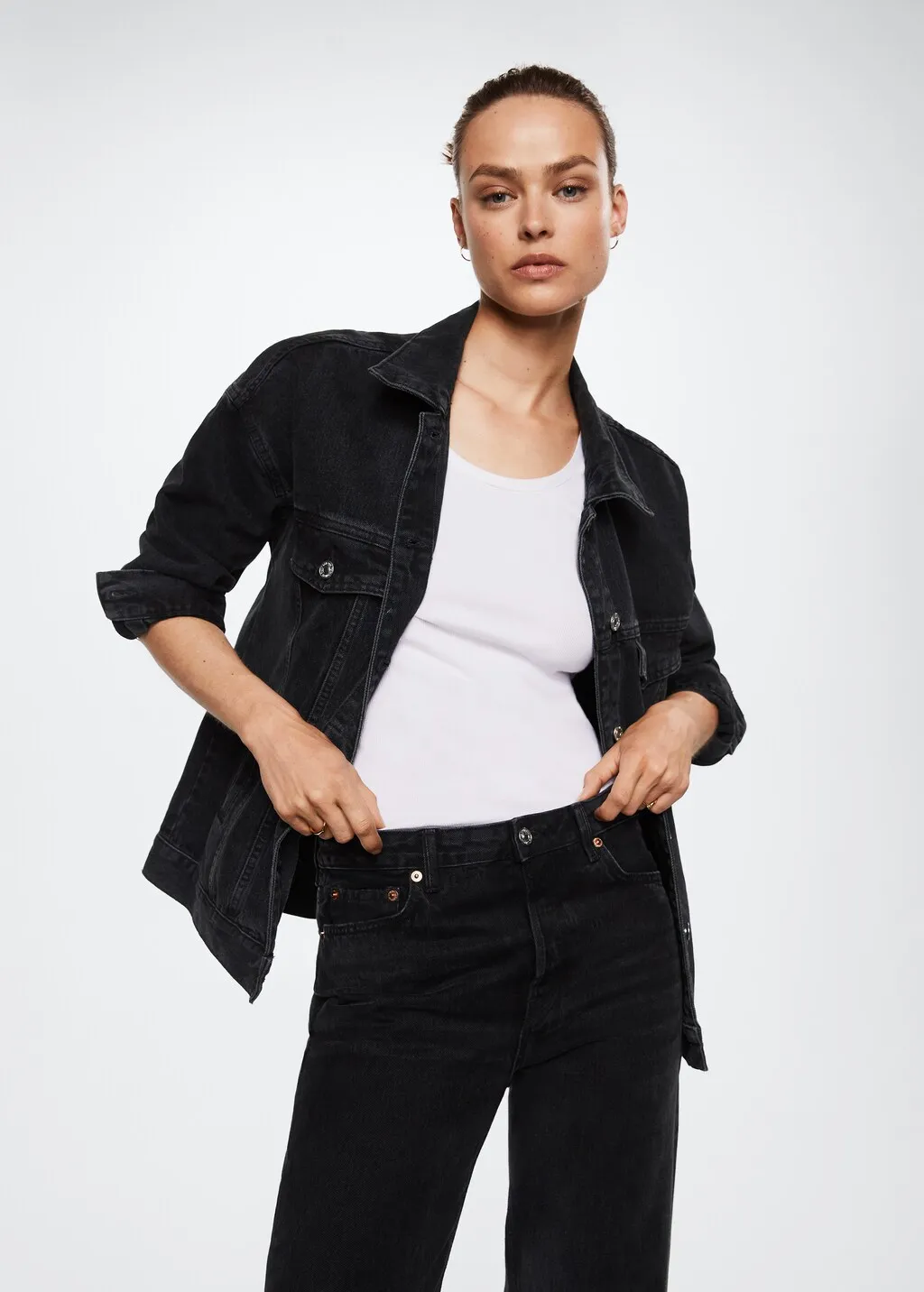 Giubbotto denim oversize