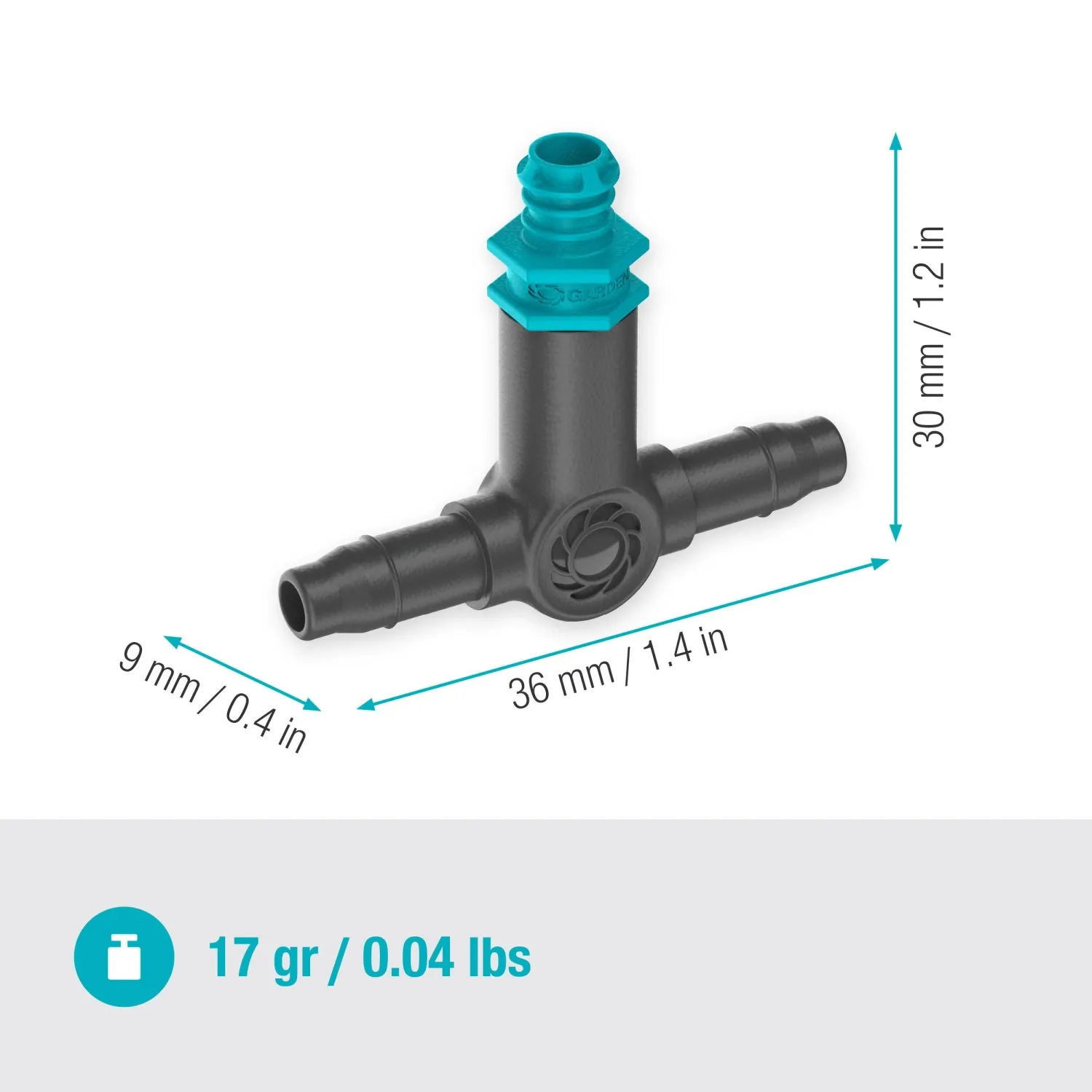 Gocciolatore in linea Gardena per tubi da 4,6 mm Micro-Drip-System 2 l/h