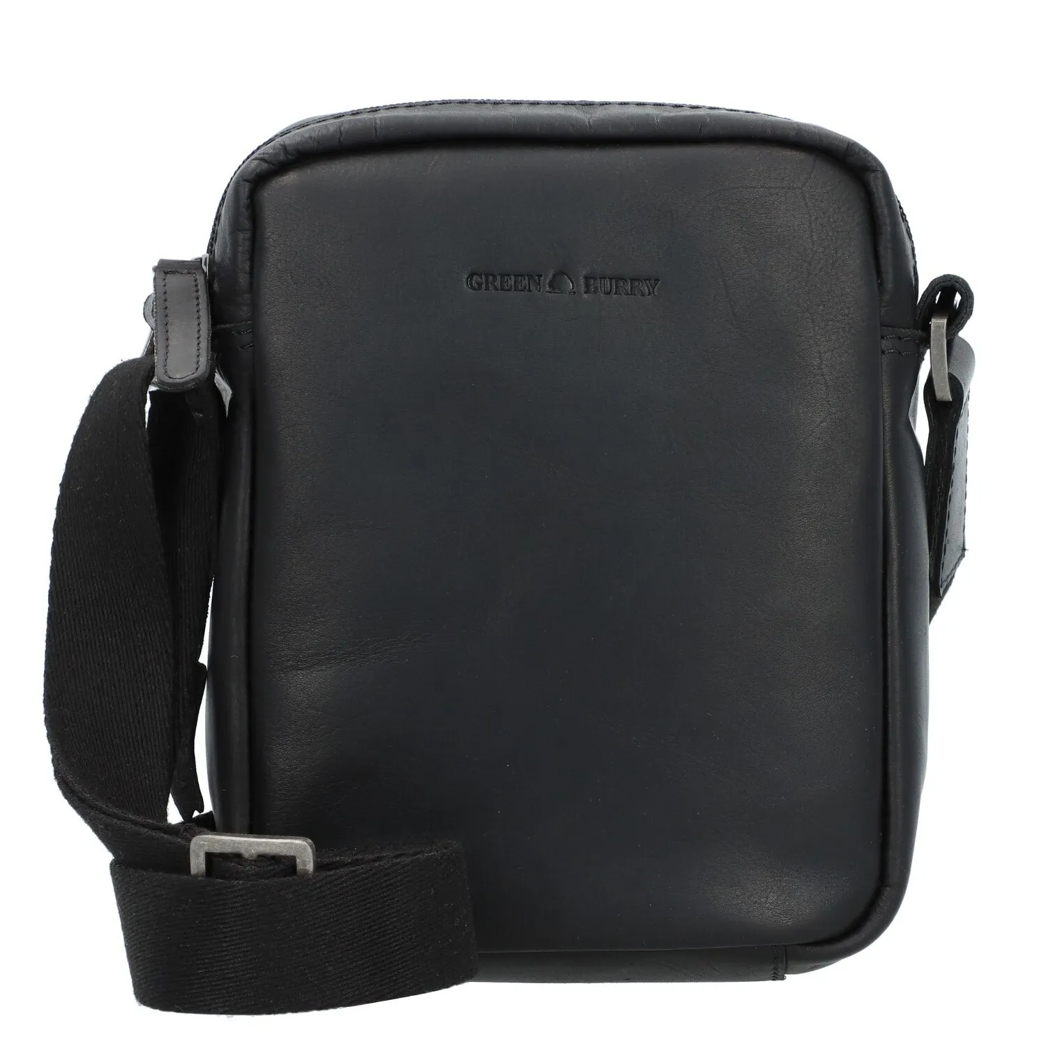 Greenburry Pure Black Borsa a tracolla Pelle 15 cm