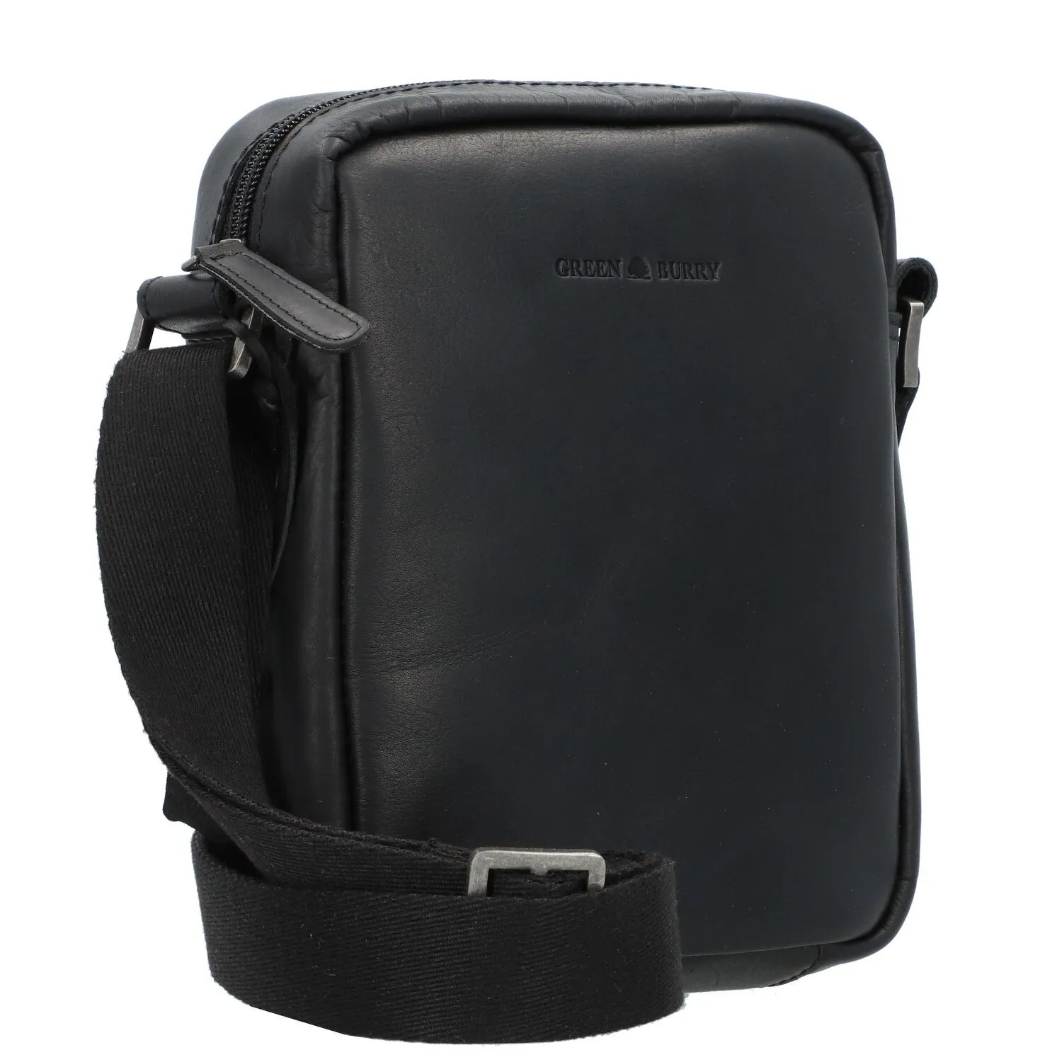 Greenburry Pure Black Borsa a tracolla Pelle 15 cm