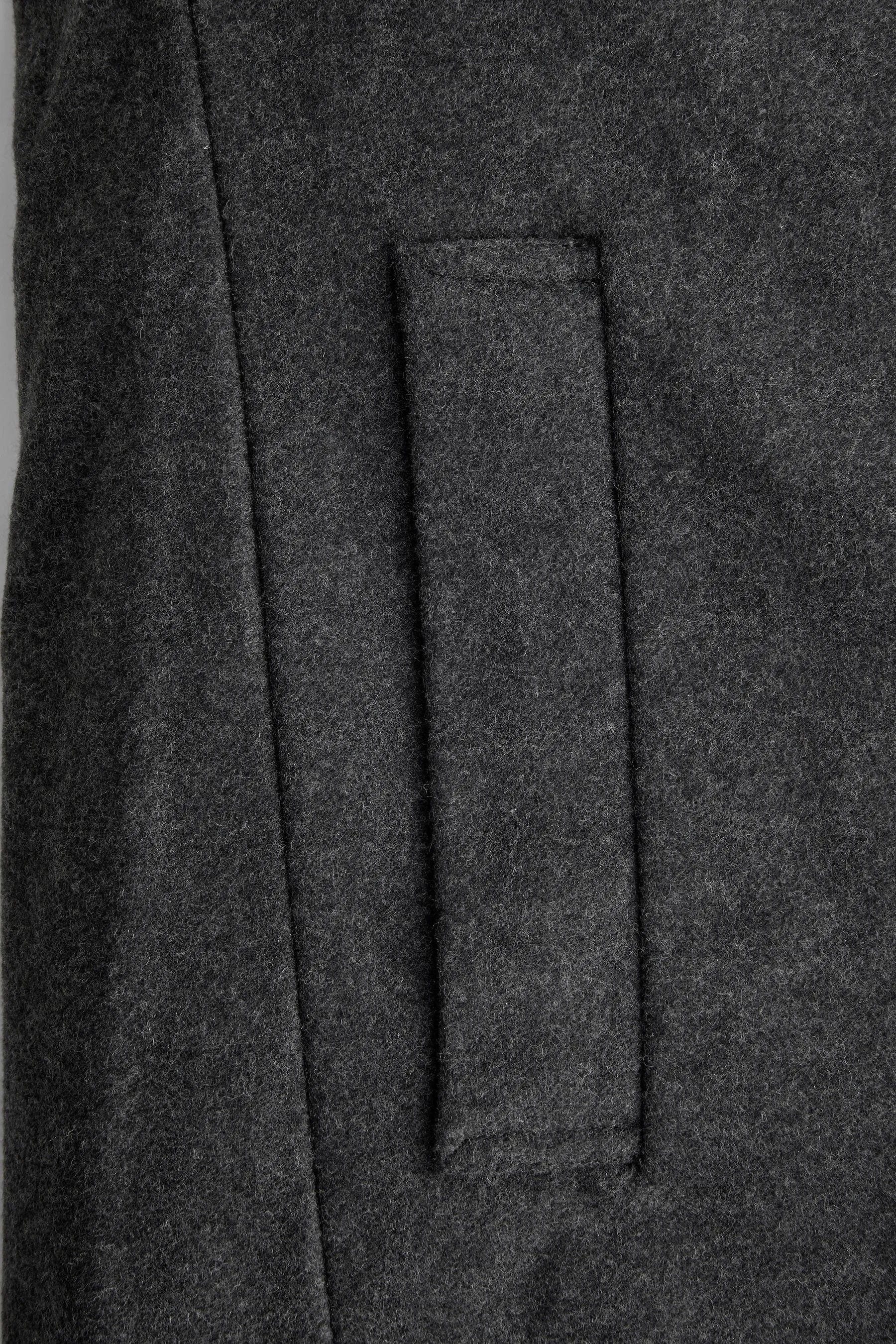 Grigio antracite  - Signature - Cappotto in Collo a imbuto misto lana italiana con gilet rimovibile