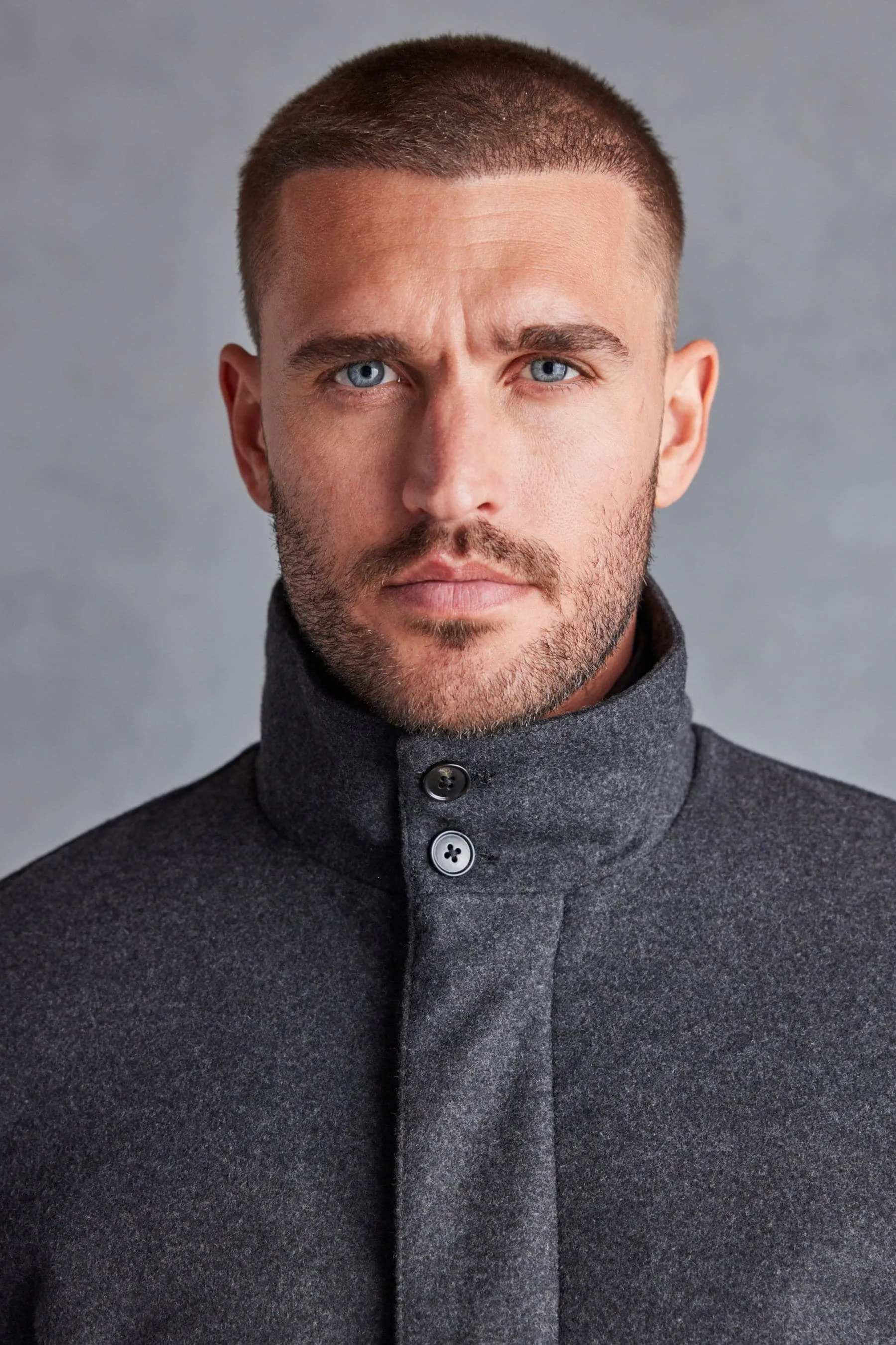 Grigio antracite  - Signature - Cappotto in Collo a imbuto misto lana italiana con gilet rimovibile