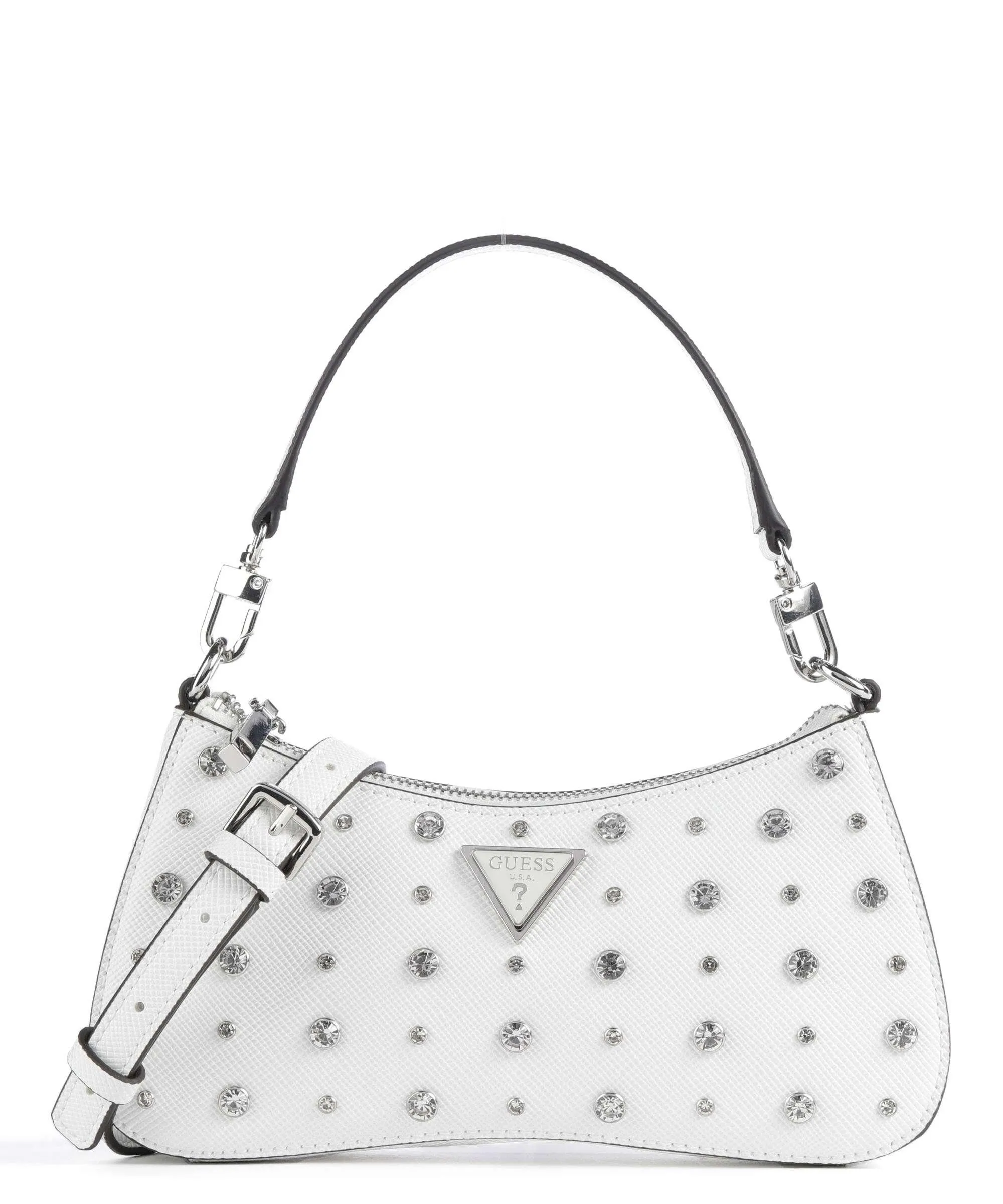  Guess Liona Borsa a spalla pelle sintetica bianco  