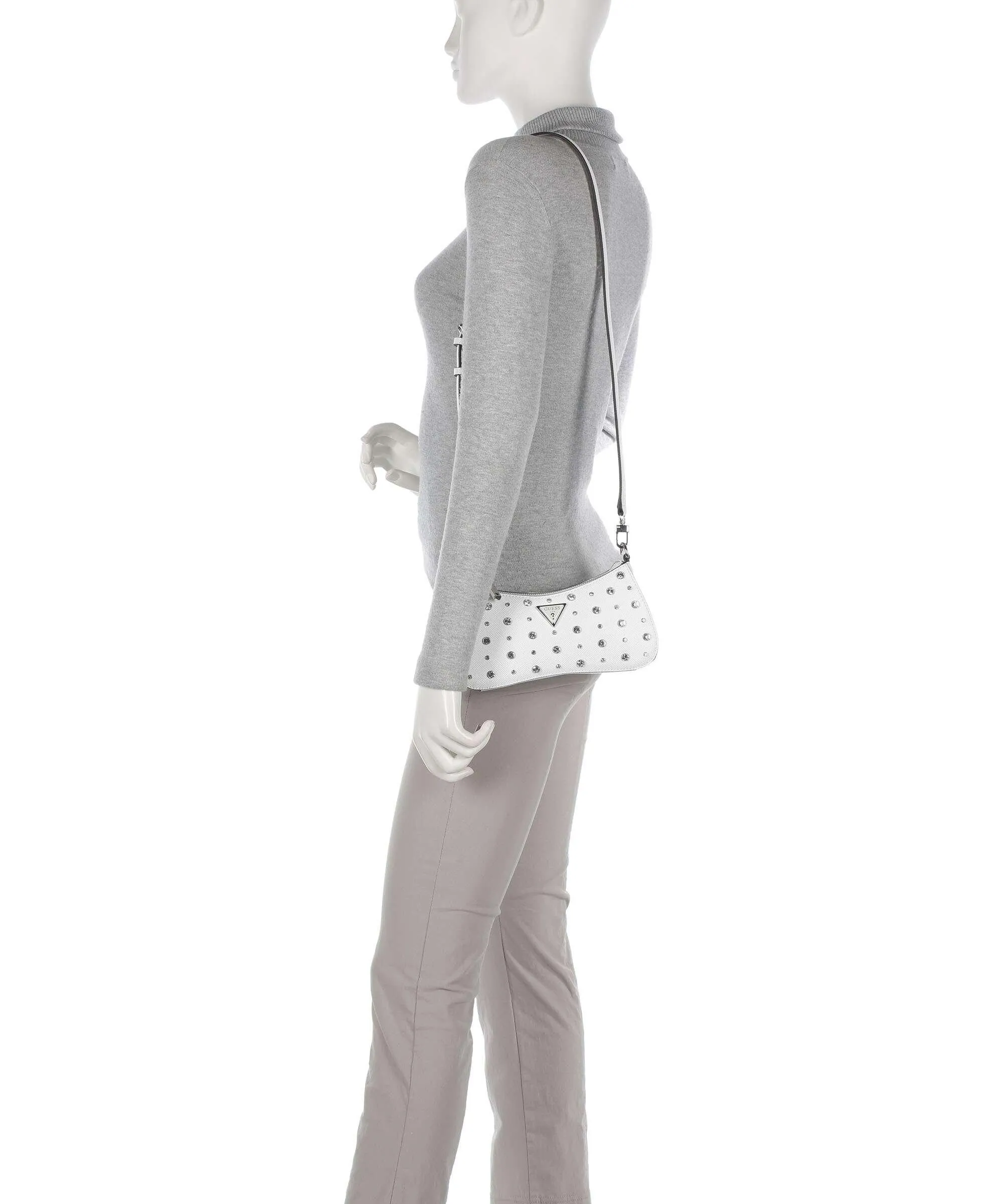  Guess Liona Borsa a spalla pelle sintetica bianco  