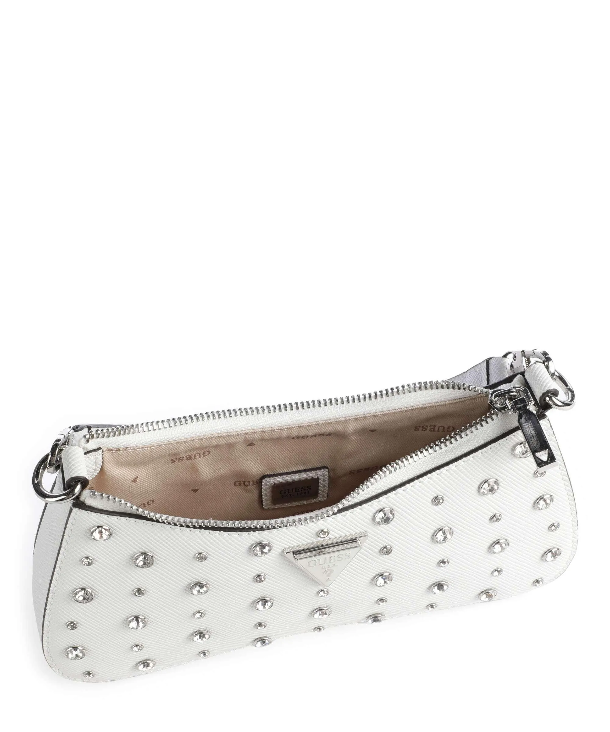  Guess Liona Borsa a spalla pelle sintetica bianco  