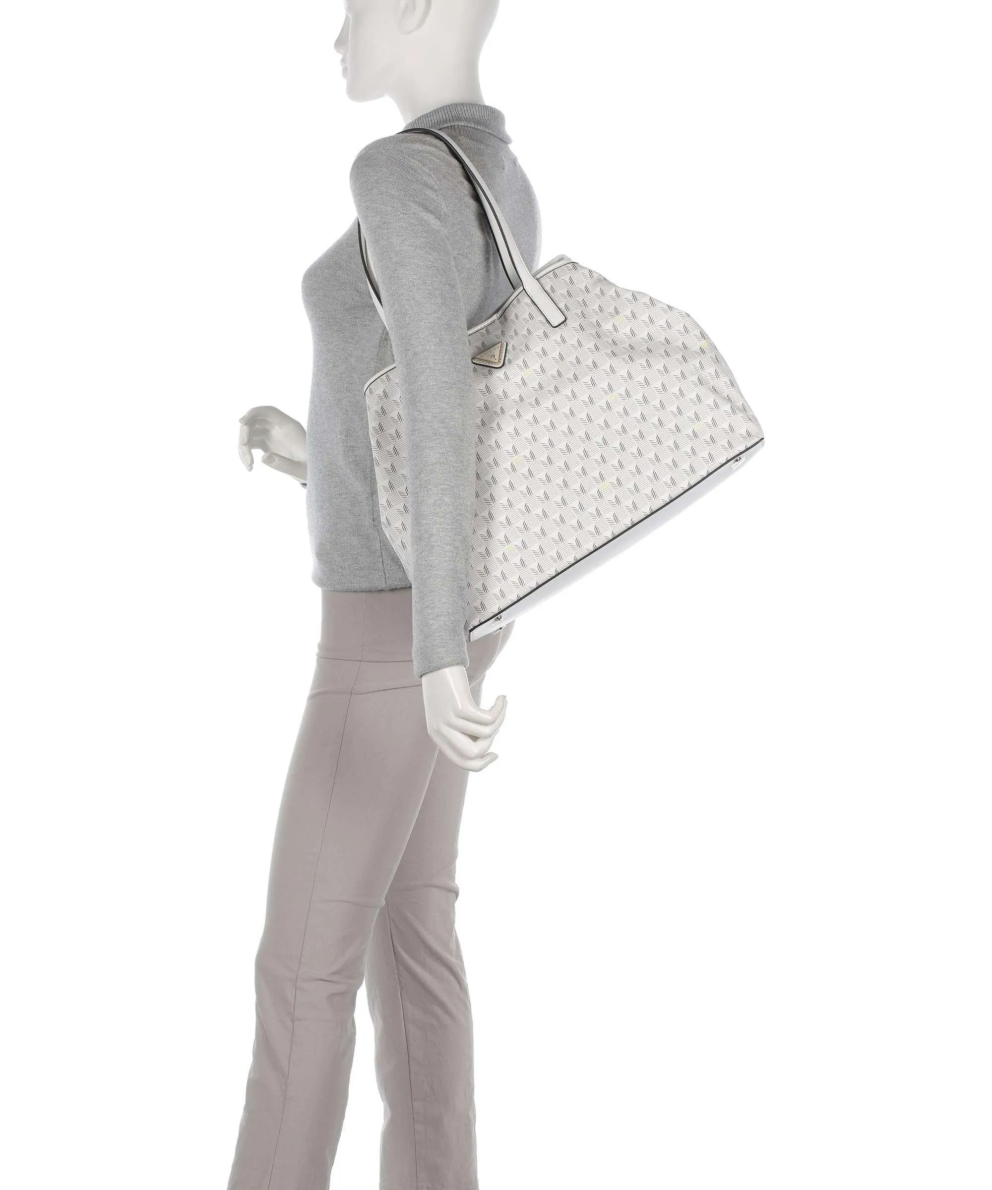  Guess Vikky Borsa shopper pelle sintetica avorio  