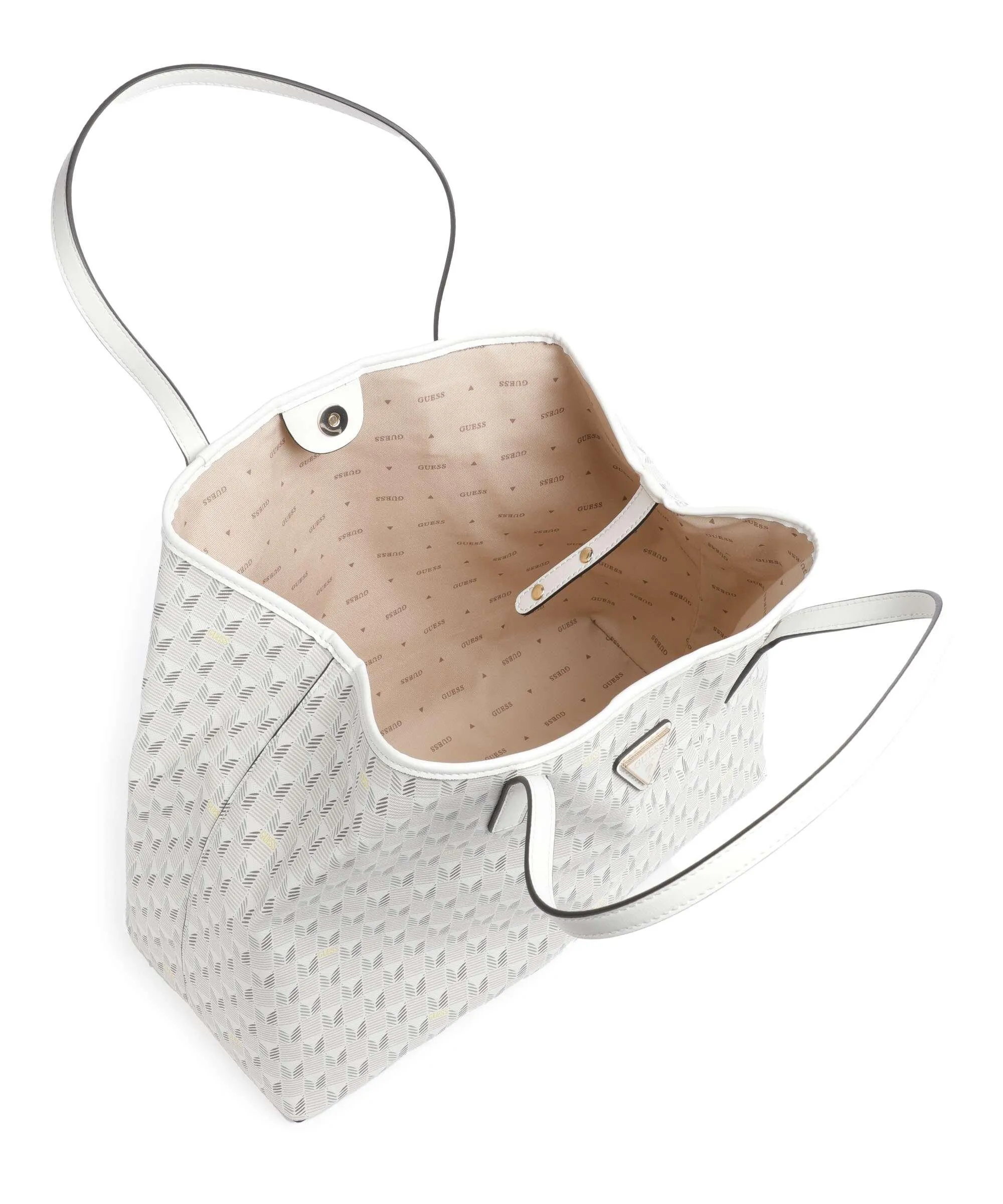  Guess Vikky Borsa shopper pelle sintetica avorio  