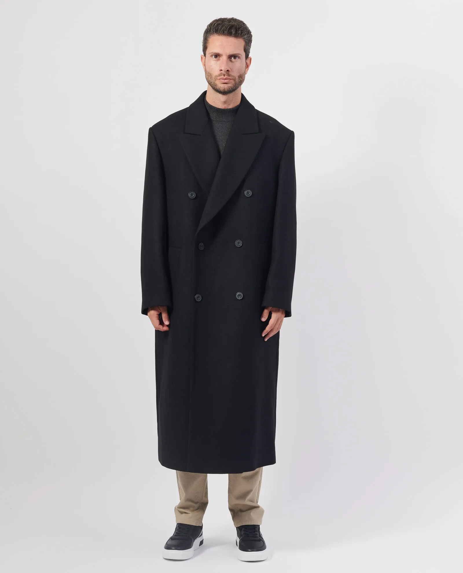 HUGO      Cappotto oversize Hugo in misto lana