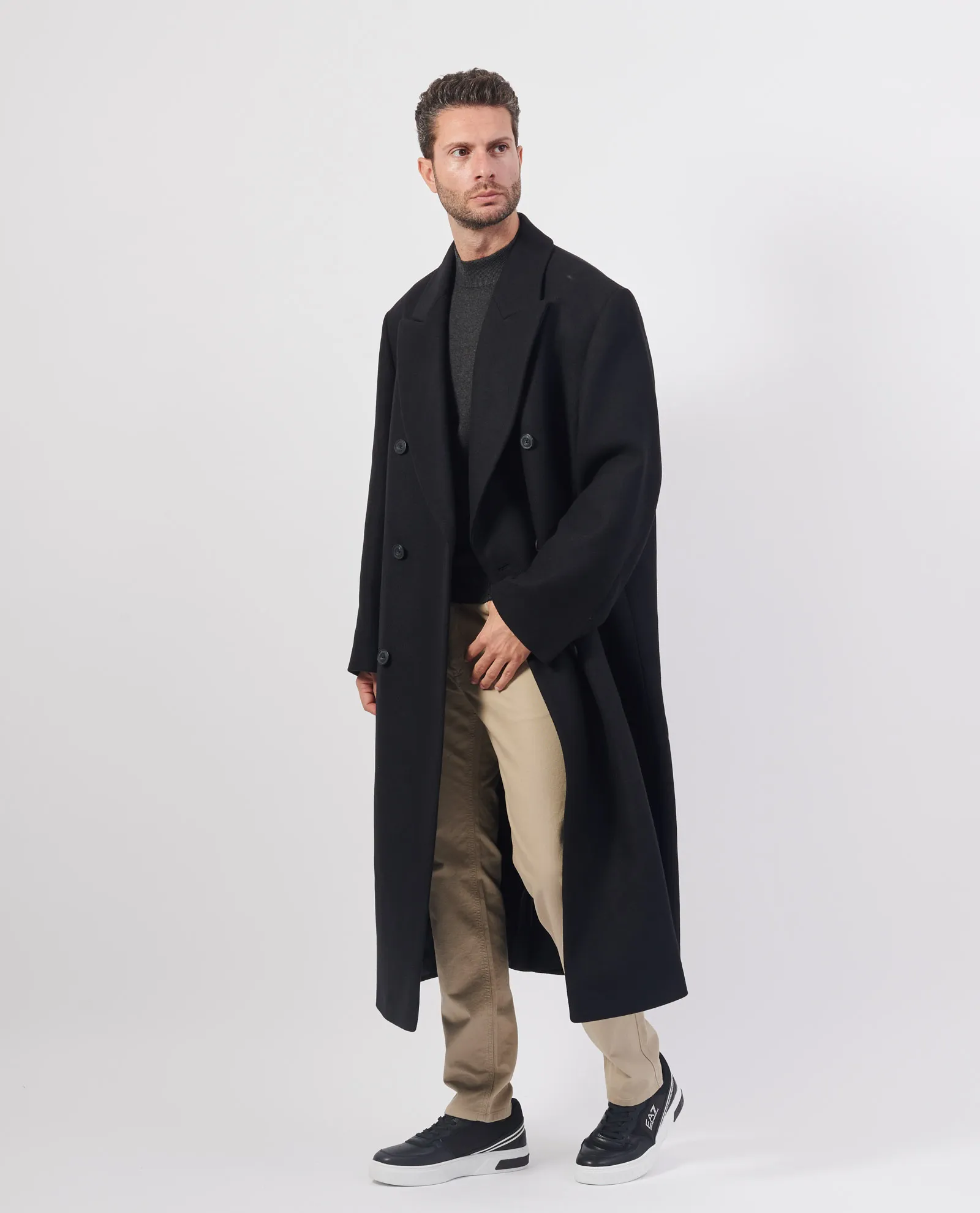 HUGO      Cappotto oversize Hugo in misto lana