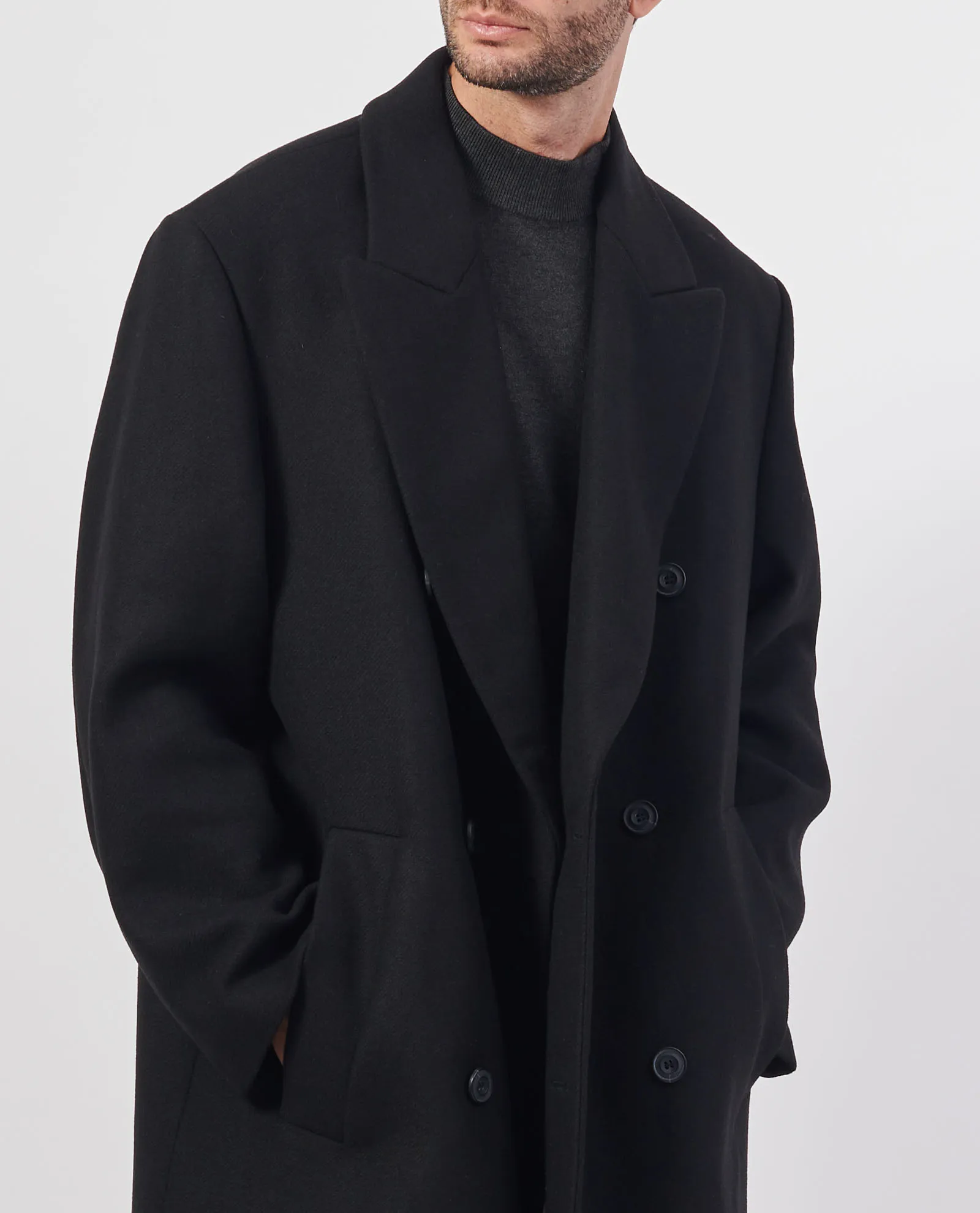 HUGO      Cappotto oversize Hugo in misto lana