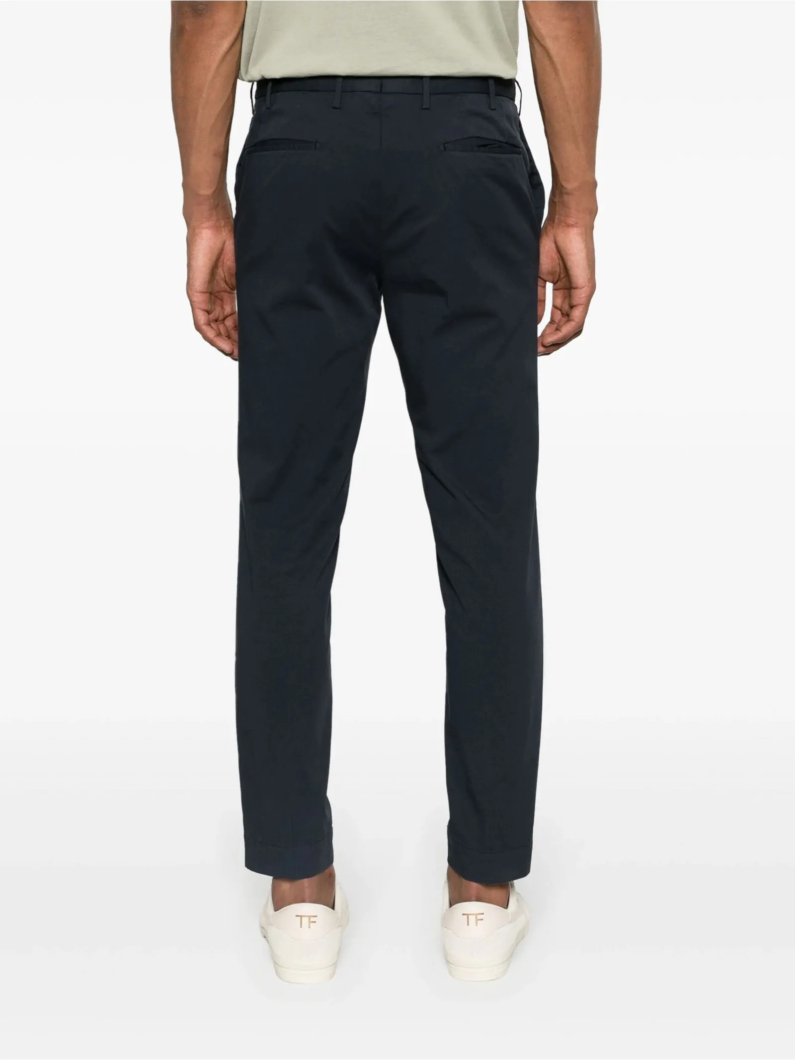 INCOTEX Abbigliamento,Pantaloni Chino in cotone elasticizzato blu navy 