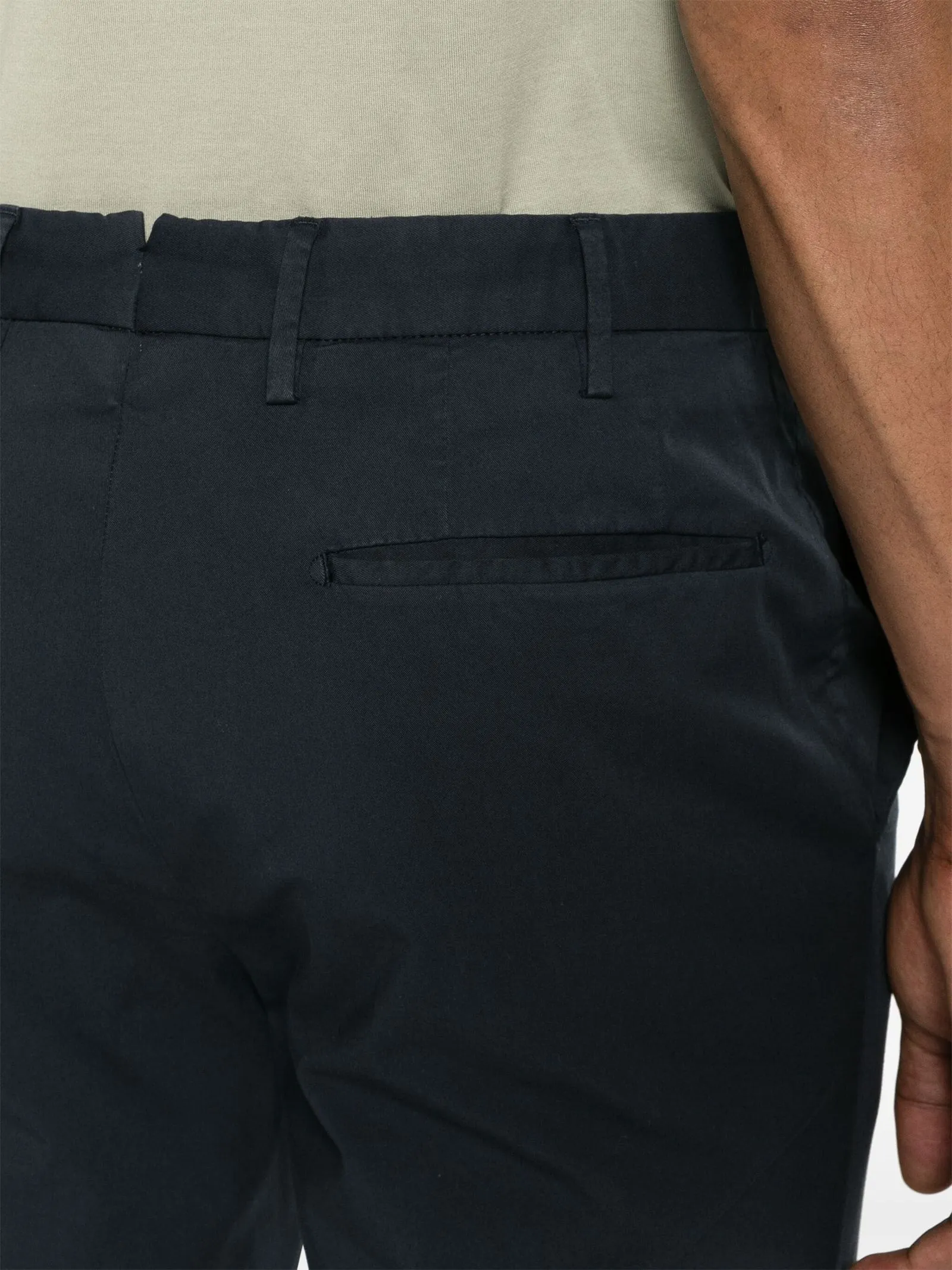 INCOTEX Abbigliamento,Pantaloni Chino in cotone elasticizzato blu navy 
