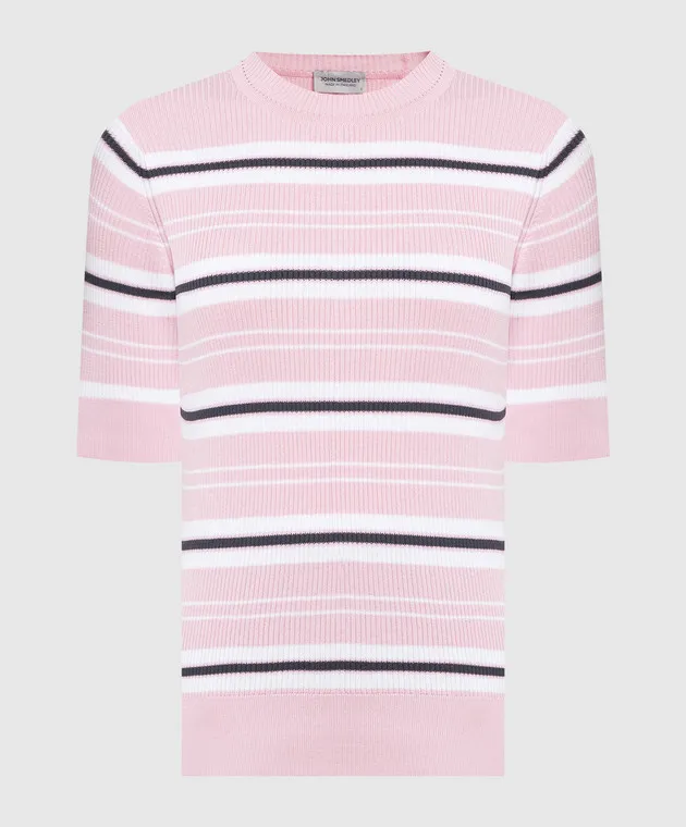 John Smedley Maglione a righe rosa di Kitts KITTS
