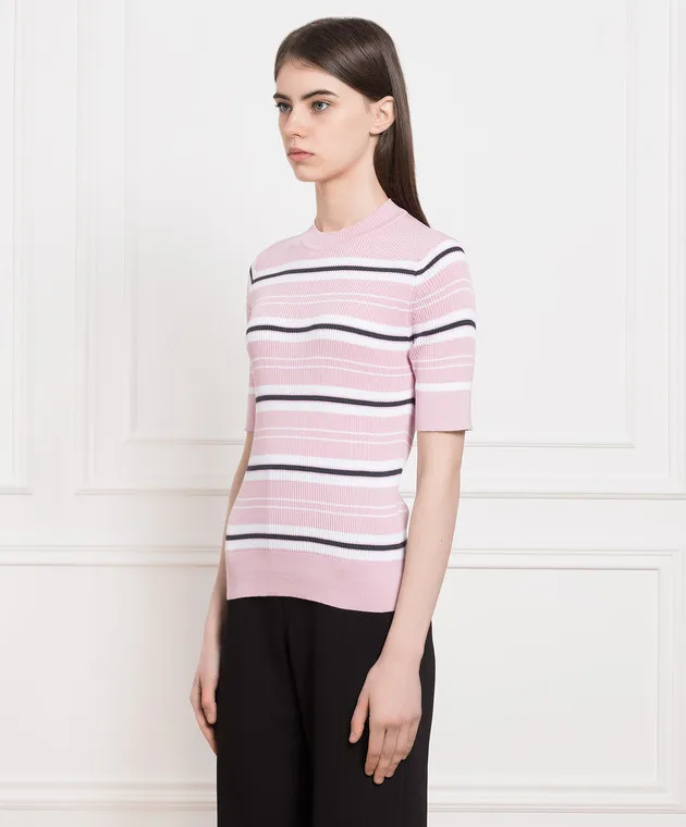 John Smedley Maglione a righe rosa di Kitts KITTS