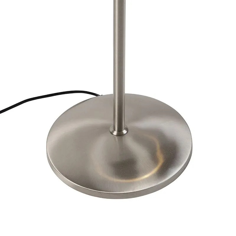 Lampada da terra moderna LED orientabile acciaio con regolatore - KAZAM