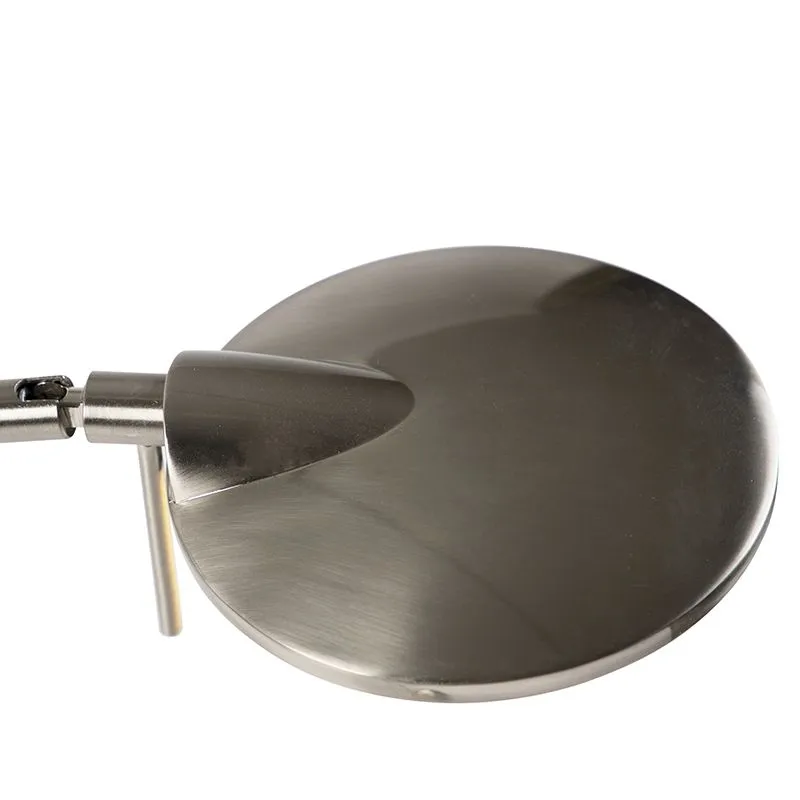 Lampada da terra moderna LED orientabile acciaio con regolatore - KAZAM